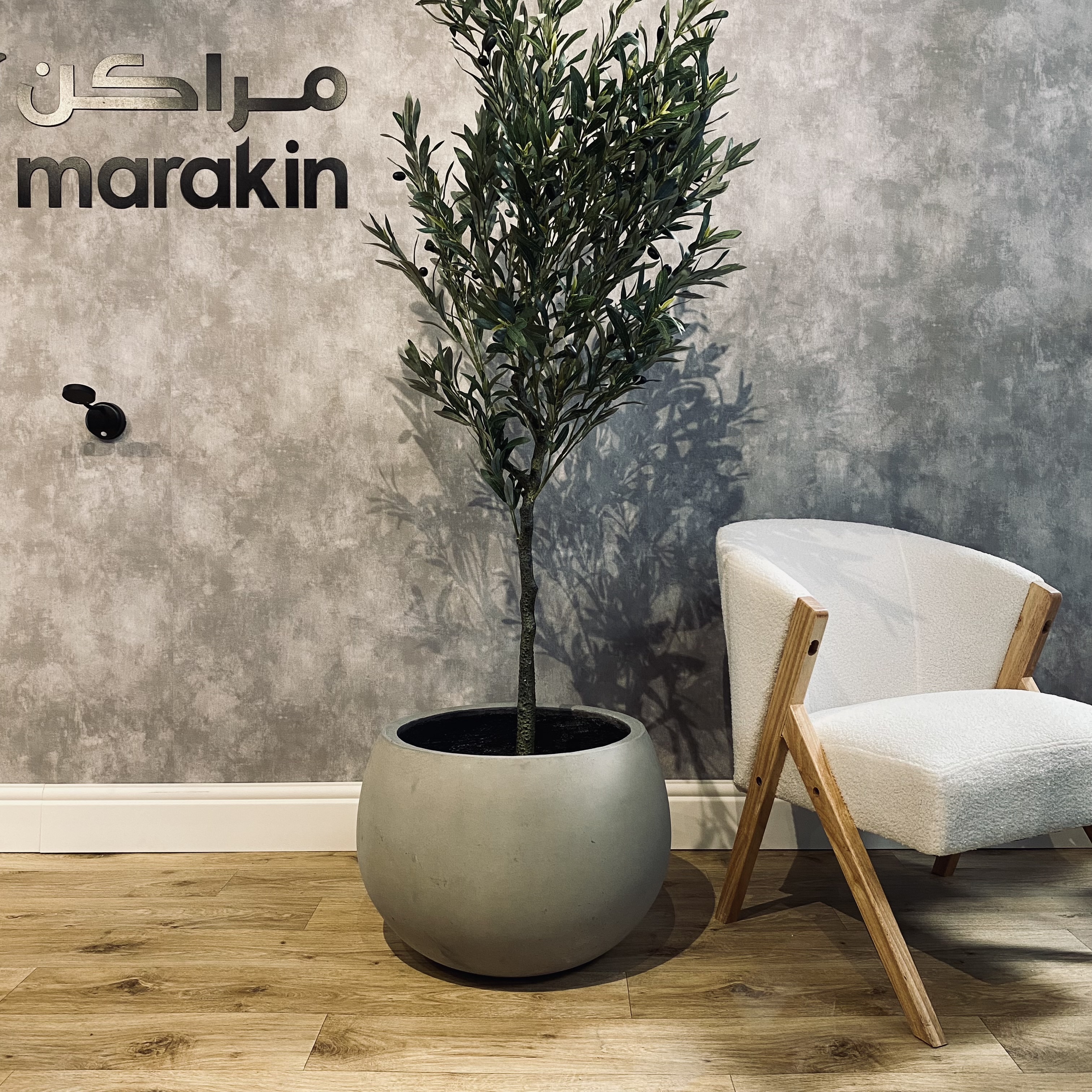  مركن دائري GRC لون اسمنتي 