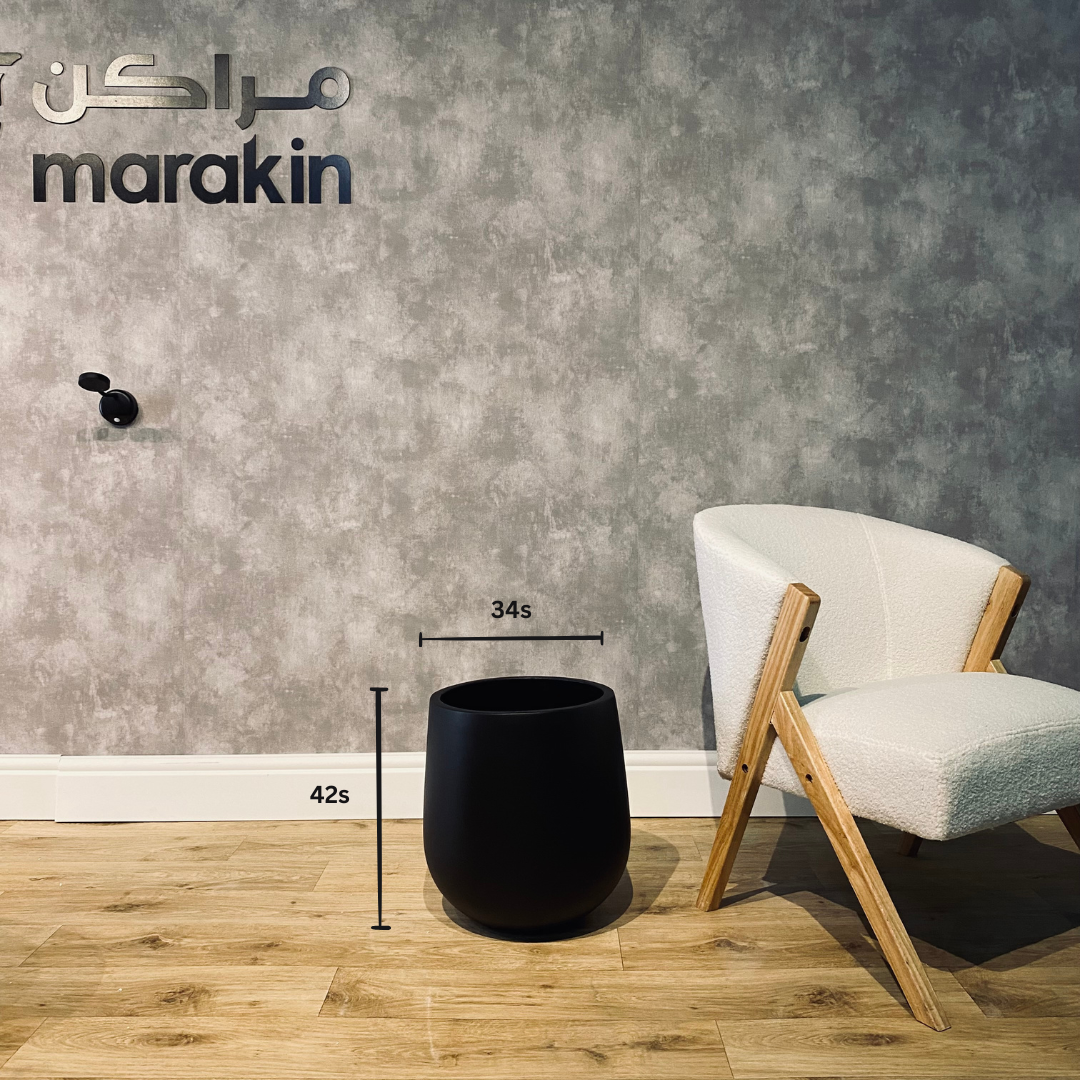  مركن اسطواني GRC لون اسود 