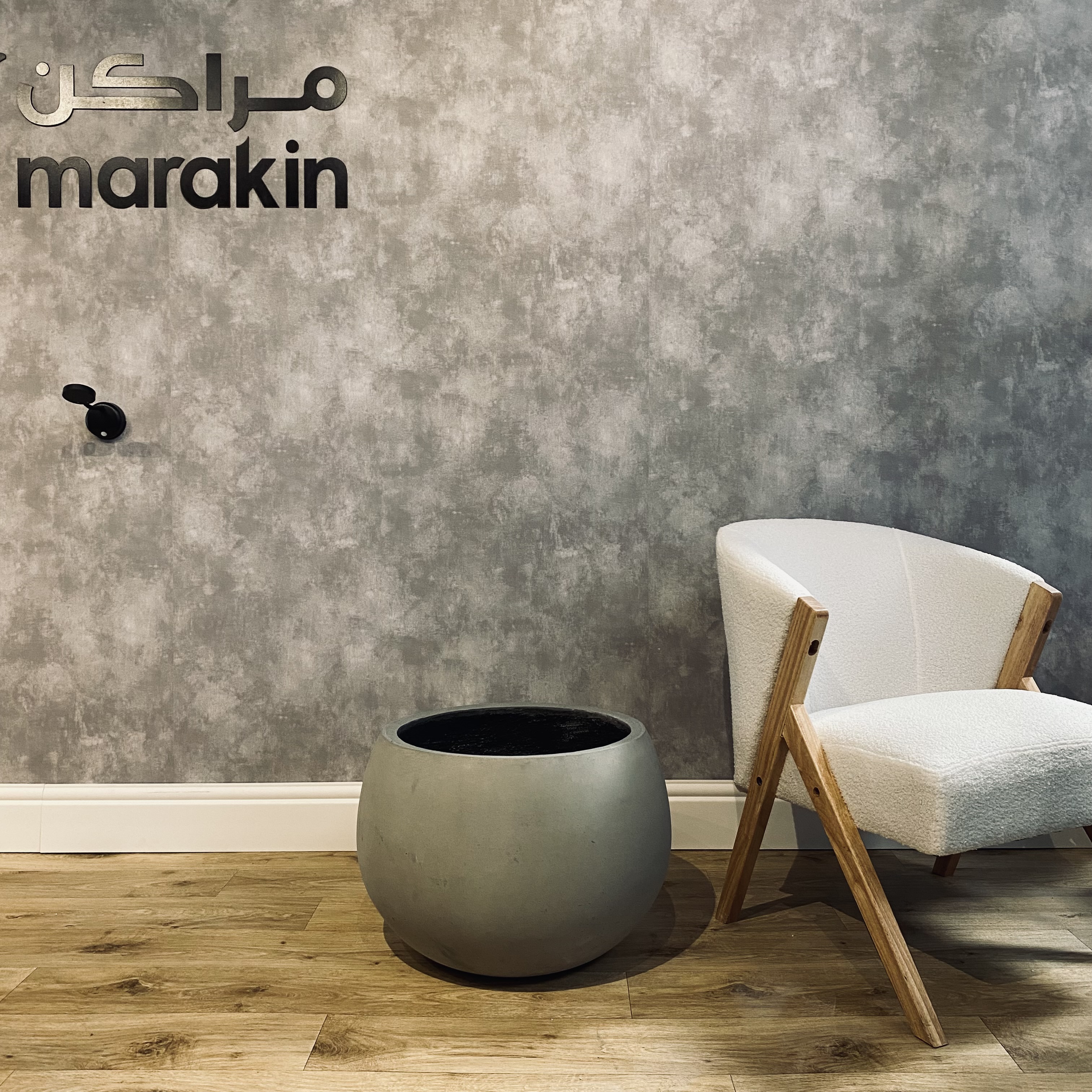  مركن دائري GRC لون اسمنتي 