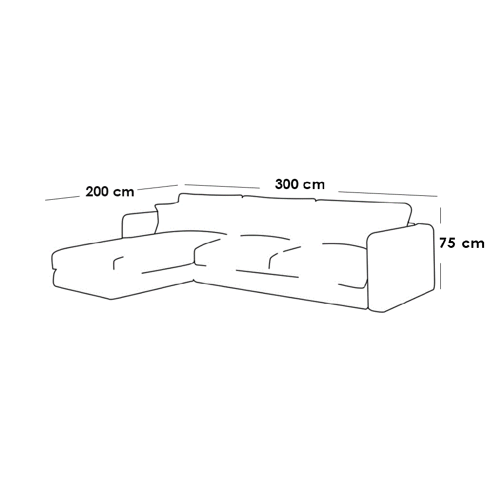 كنبة حرف L خشب - L-Shape Wooden Sofa