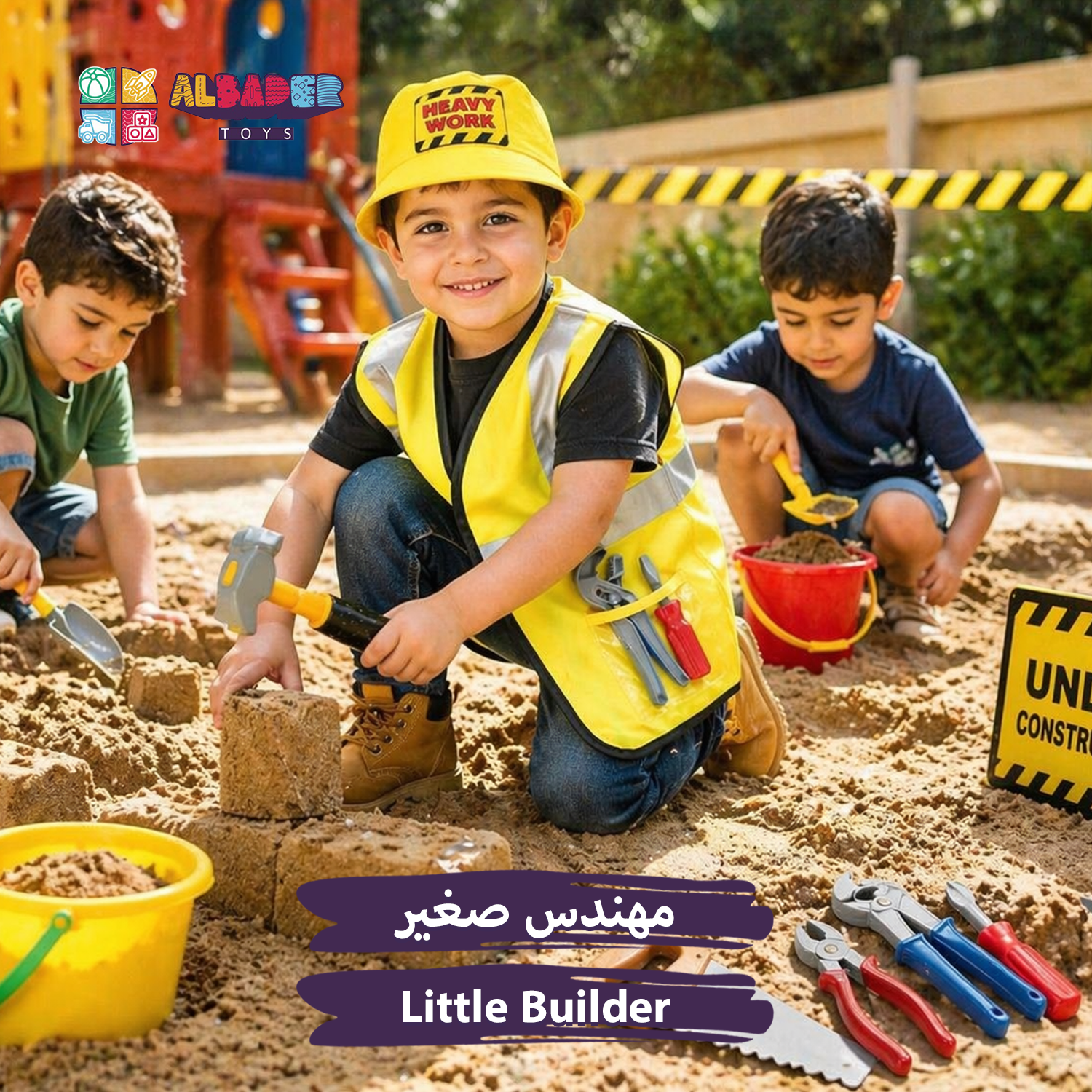  ملابس مهندس للأطفال زي تنكري بتصميم مهندس مع ادوات وملحقات 