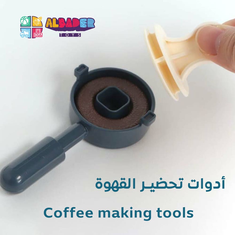  لعبة ستاند كاشير ومتجر قهوة للأطفال مع عدة ملحقات إضافية 