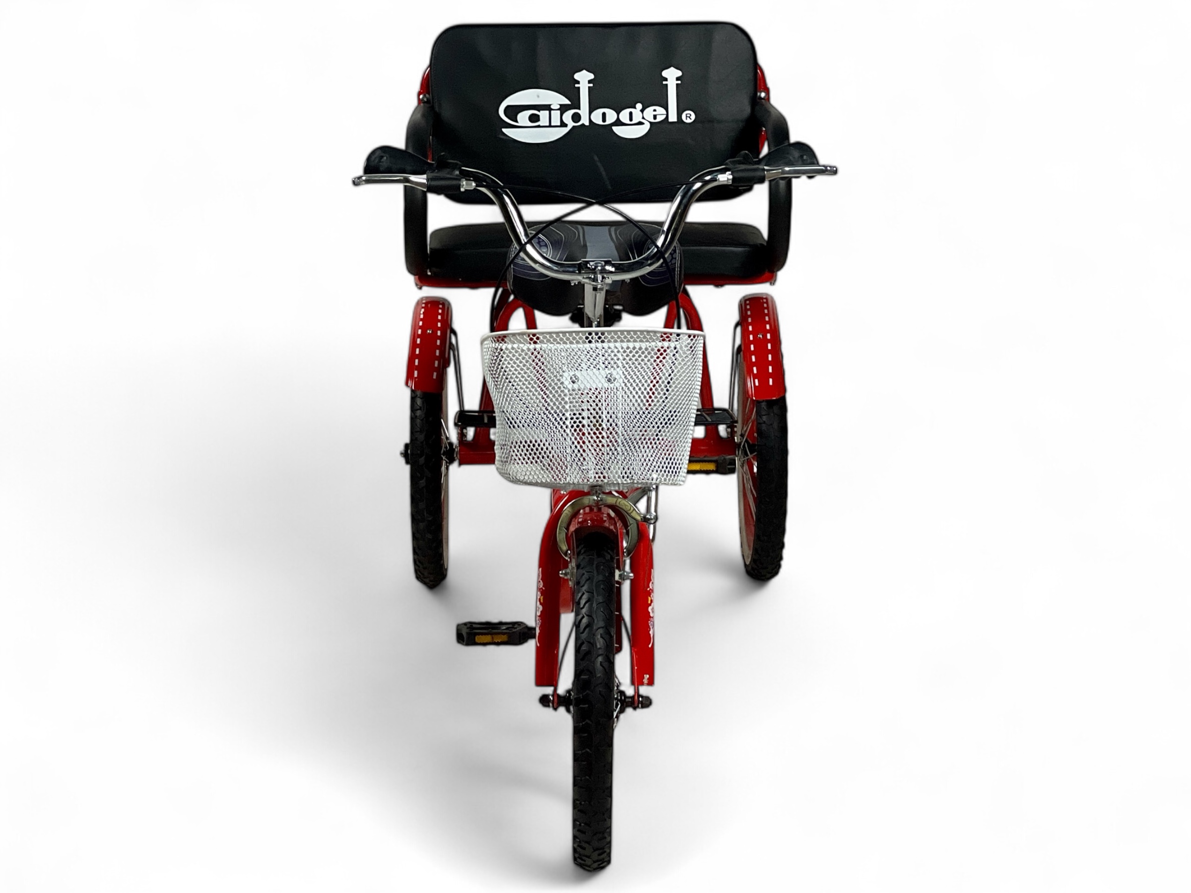  Bicycle with rear seat pad, size 16 – Rikisha-style bike with a unique back seat design Red Color 