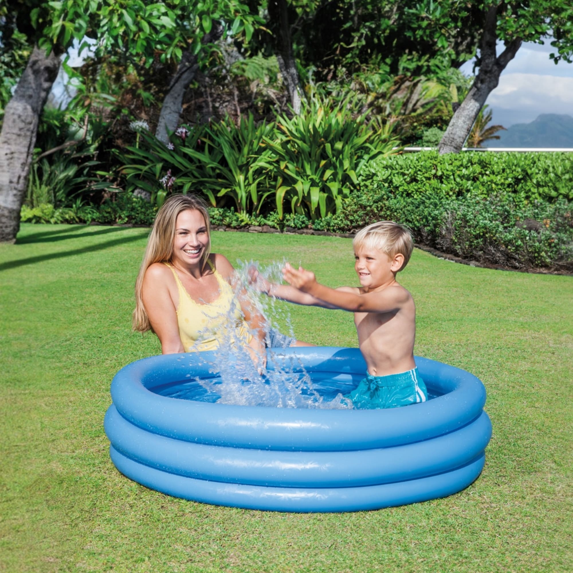  Inflatable round pool for kids - Small-sized pool for children, 114×25 cm 