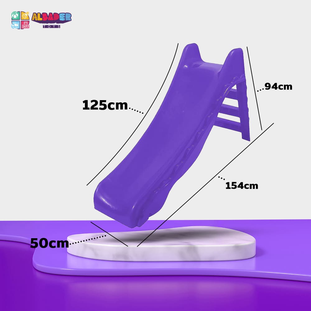  زحليقة أطفال بلاستيك صغيرة باللون البنفسجي - زحليقة منزلية قابلة للفك والتركيب بتصميم آمن للأطفال 