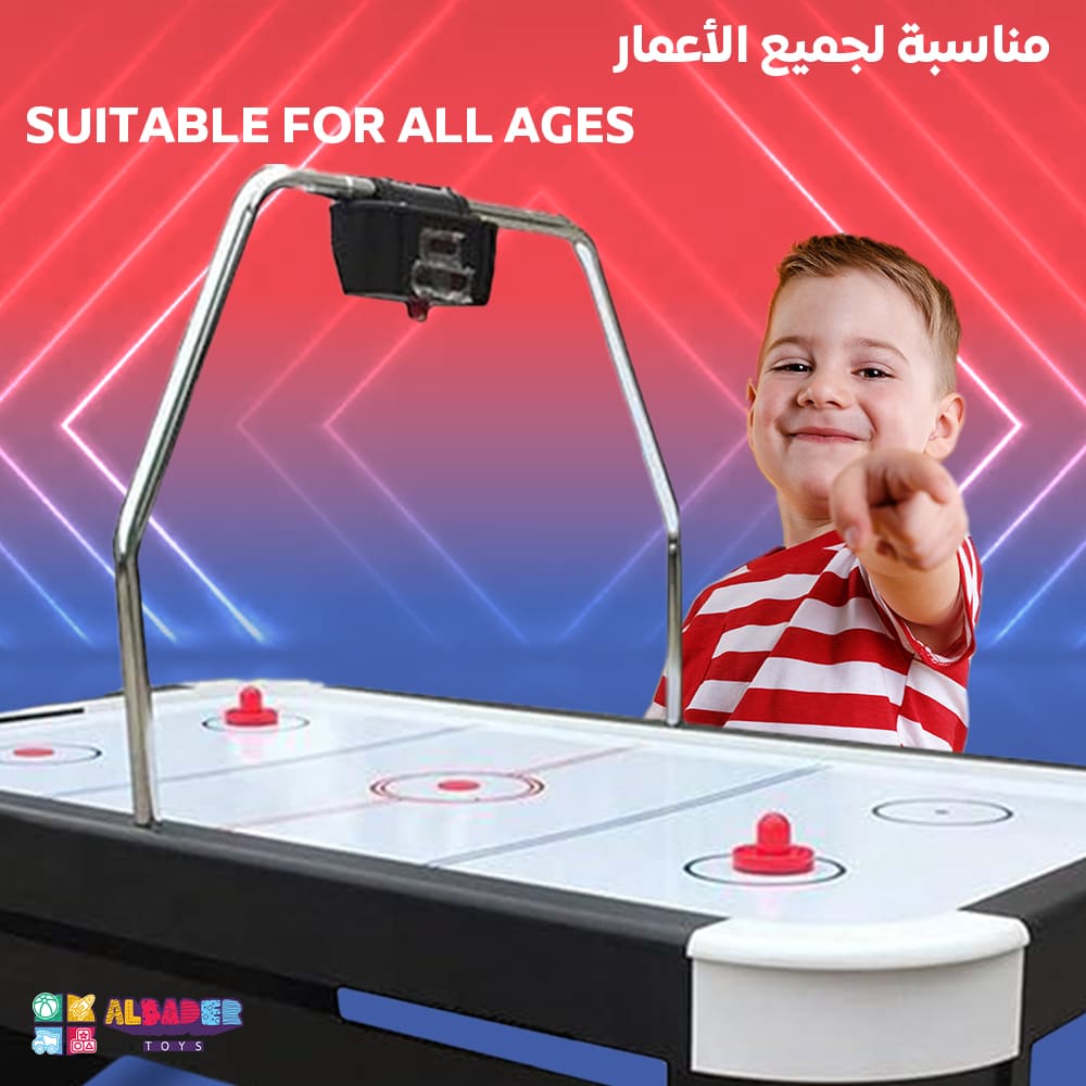  طاولة هوكي كهربائية المقاس الدولي 245سم – سطح فيبر 220V | البدر للألعاب 