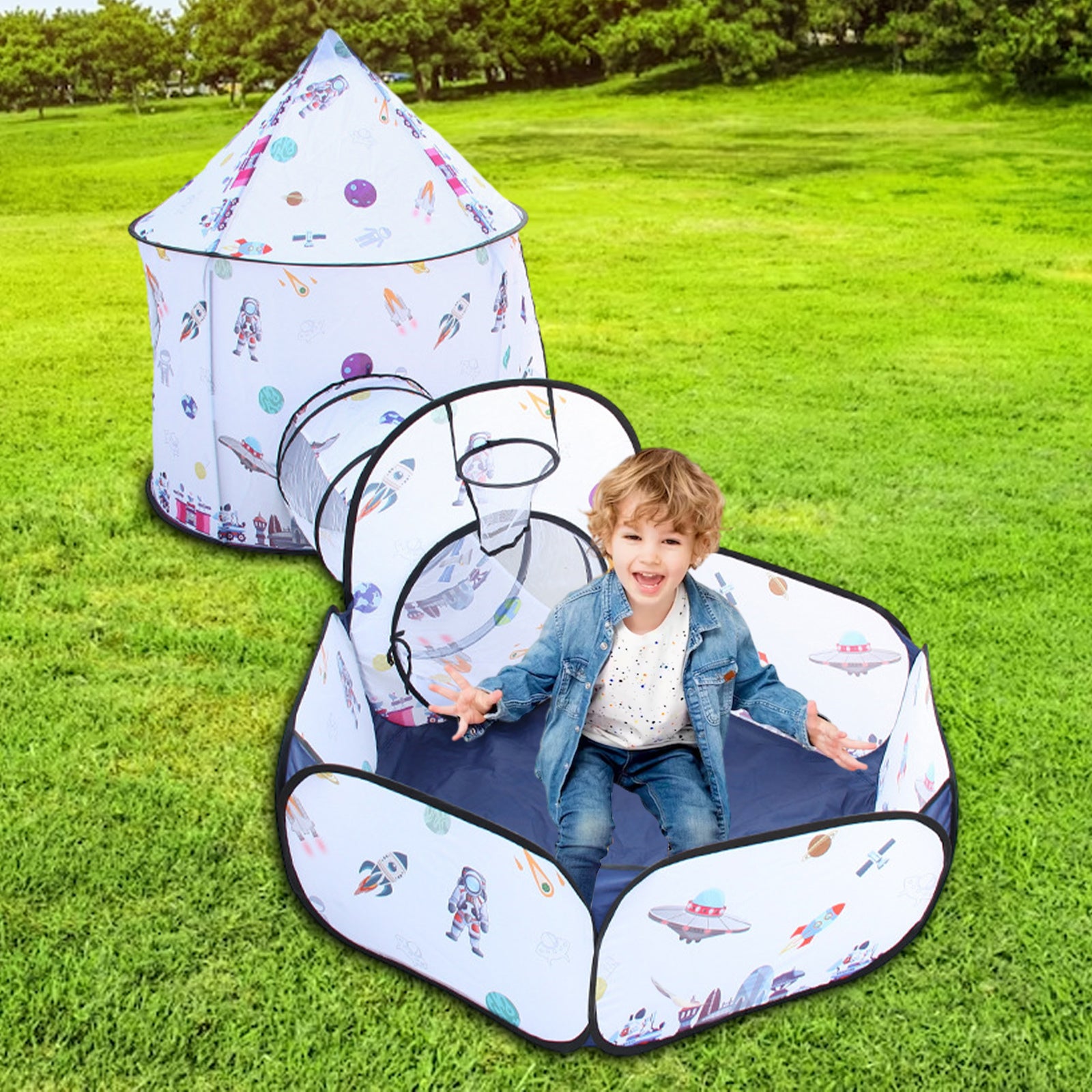  خيمة مع نفق ومحبس للأطفال - خيمه اطفال بتصميم نفق مع محبس 