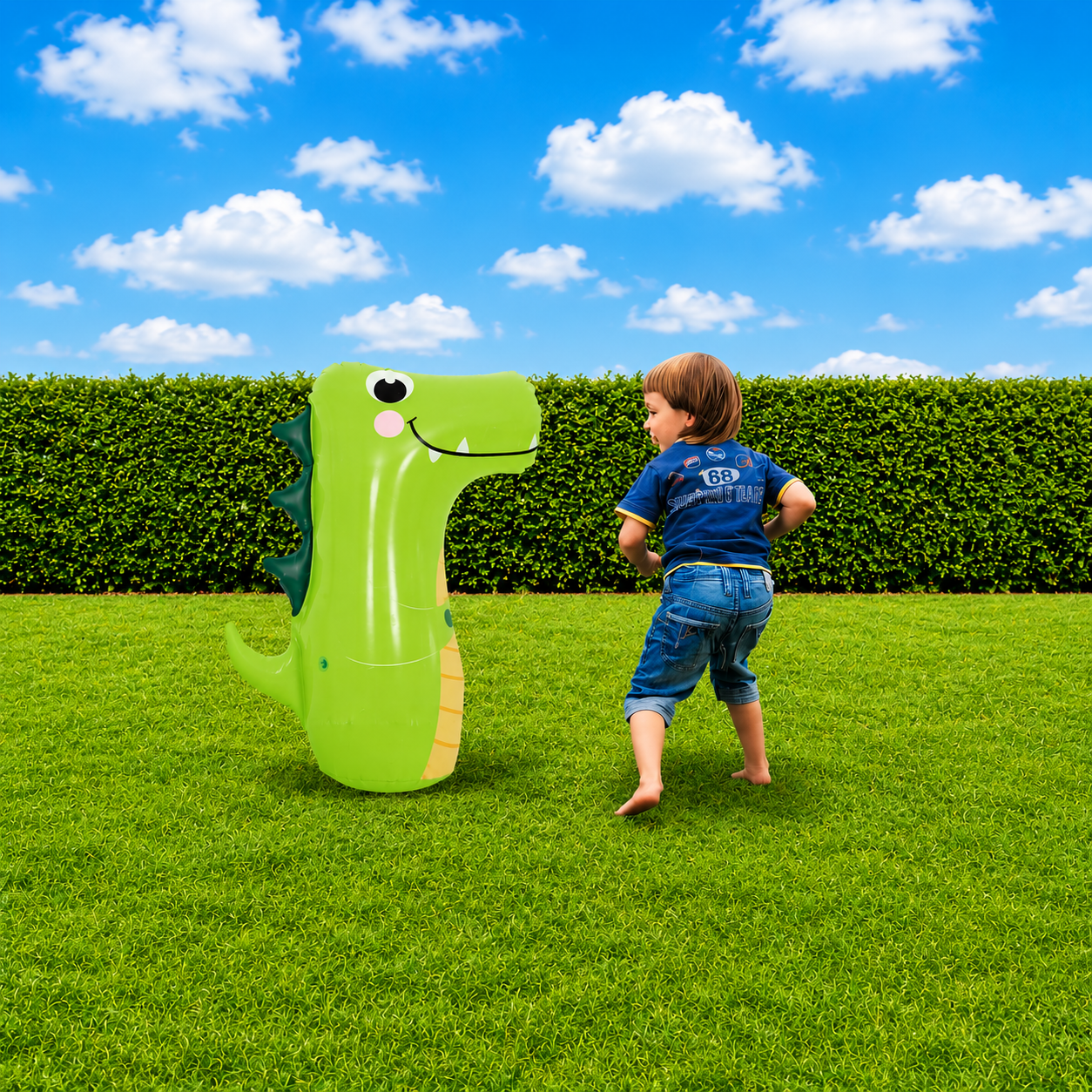  كيس ملاكمة تمساح للأطفال قابل للنفخ بتصميم ثلاثي الأبعاد 