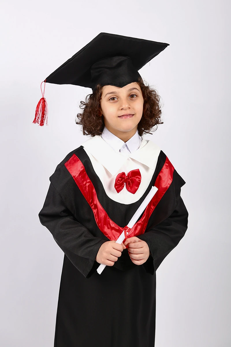  Graduation Outfit for Kids - Complete Kids Graduation Costume with Cap 