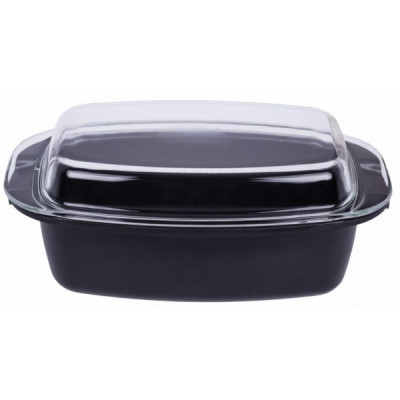 Lamart Alumonium Pots 7.5 Liter With Lid Balck
