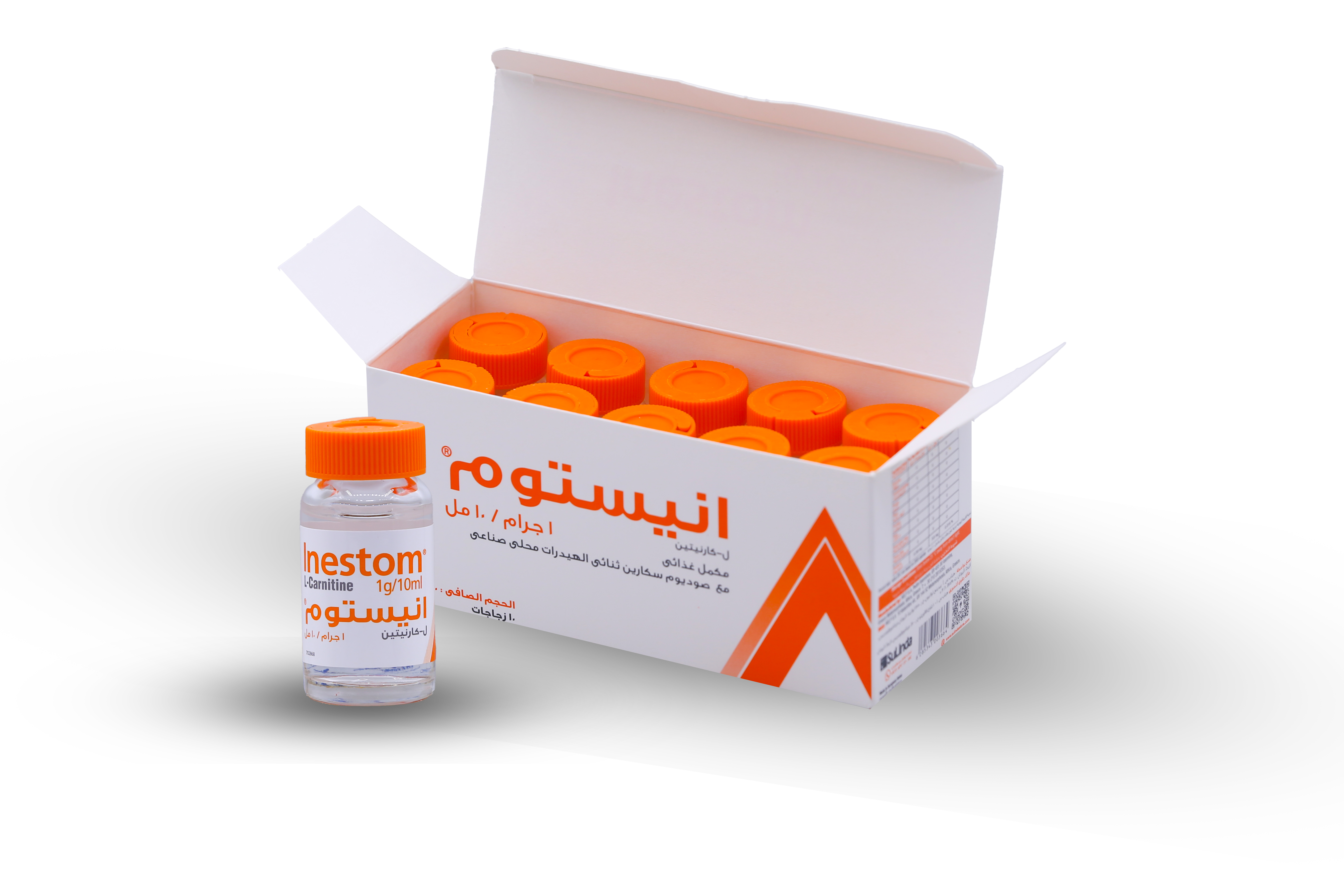 إنيستوم – إل-كارنيتين 1 جرام – 10 زجاجات × 100 مل