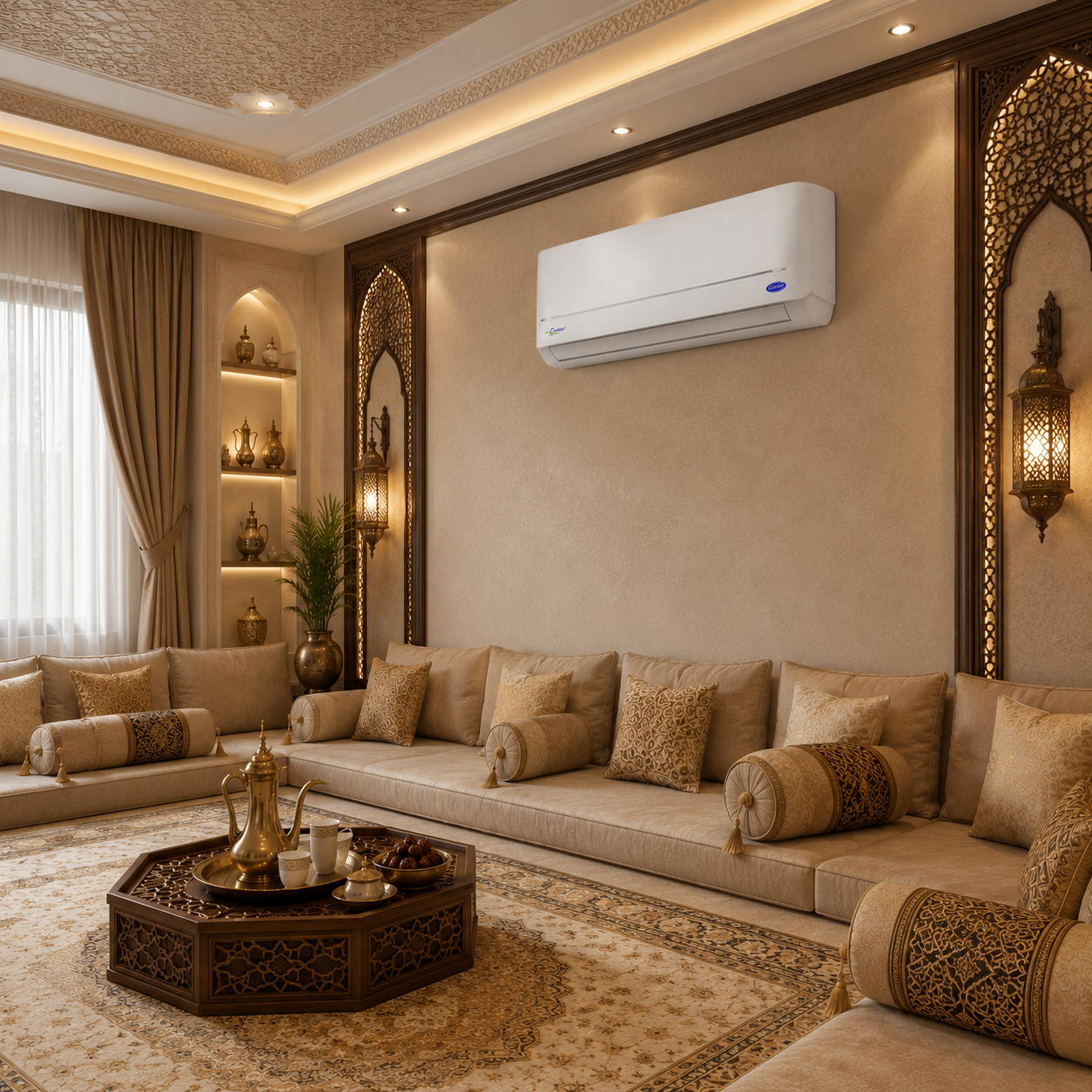 مكيف كارير كريشن سبليت 2.5 طن جداري أبيض فخم ذو قدرة تبريد فائقة وهيكل متين