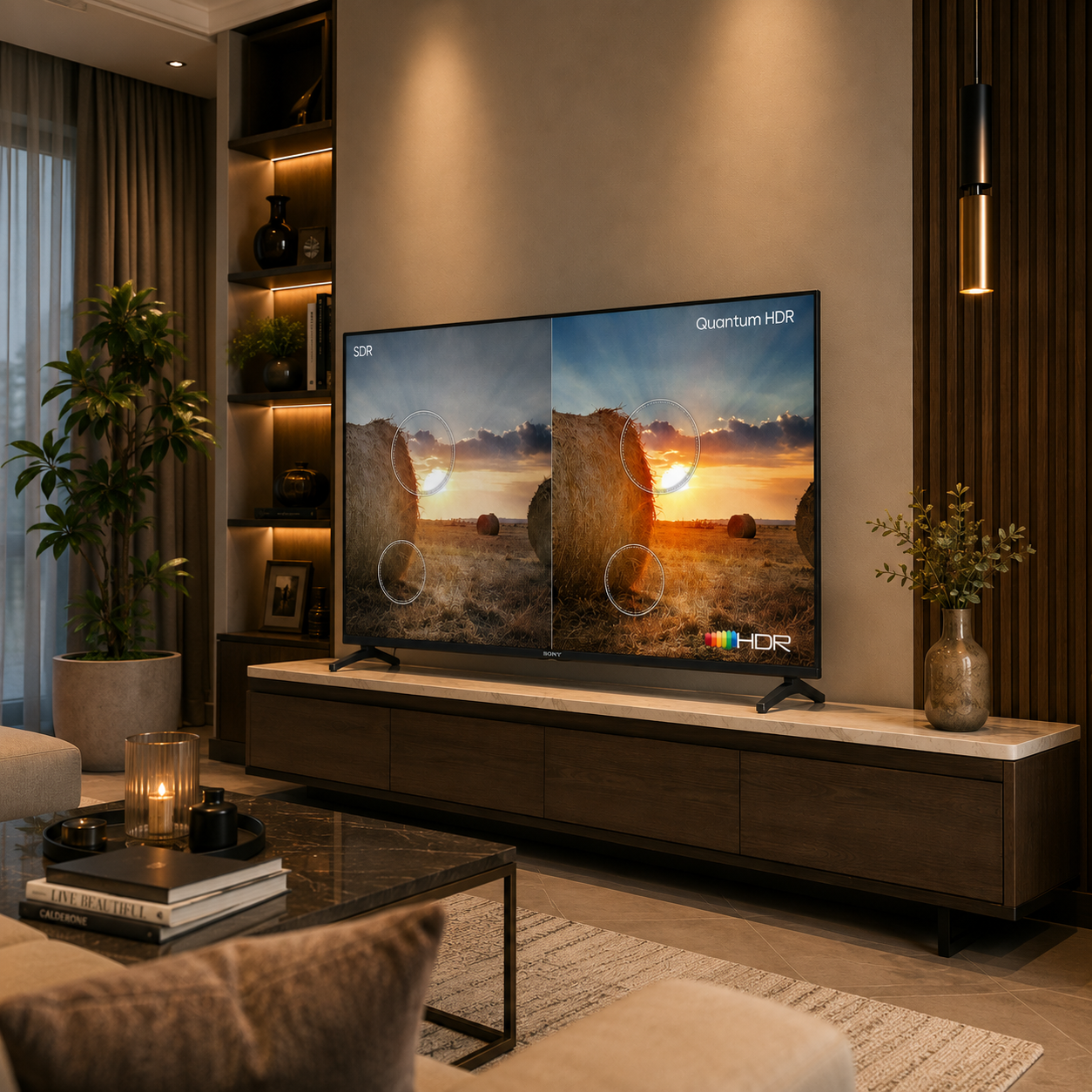 شاشة إم تي سي ذكية 55 بوصة 4K UHD بدون حواف مع الريموت السحري