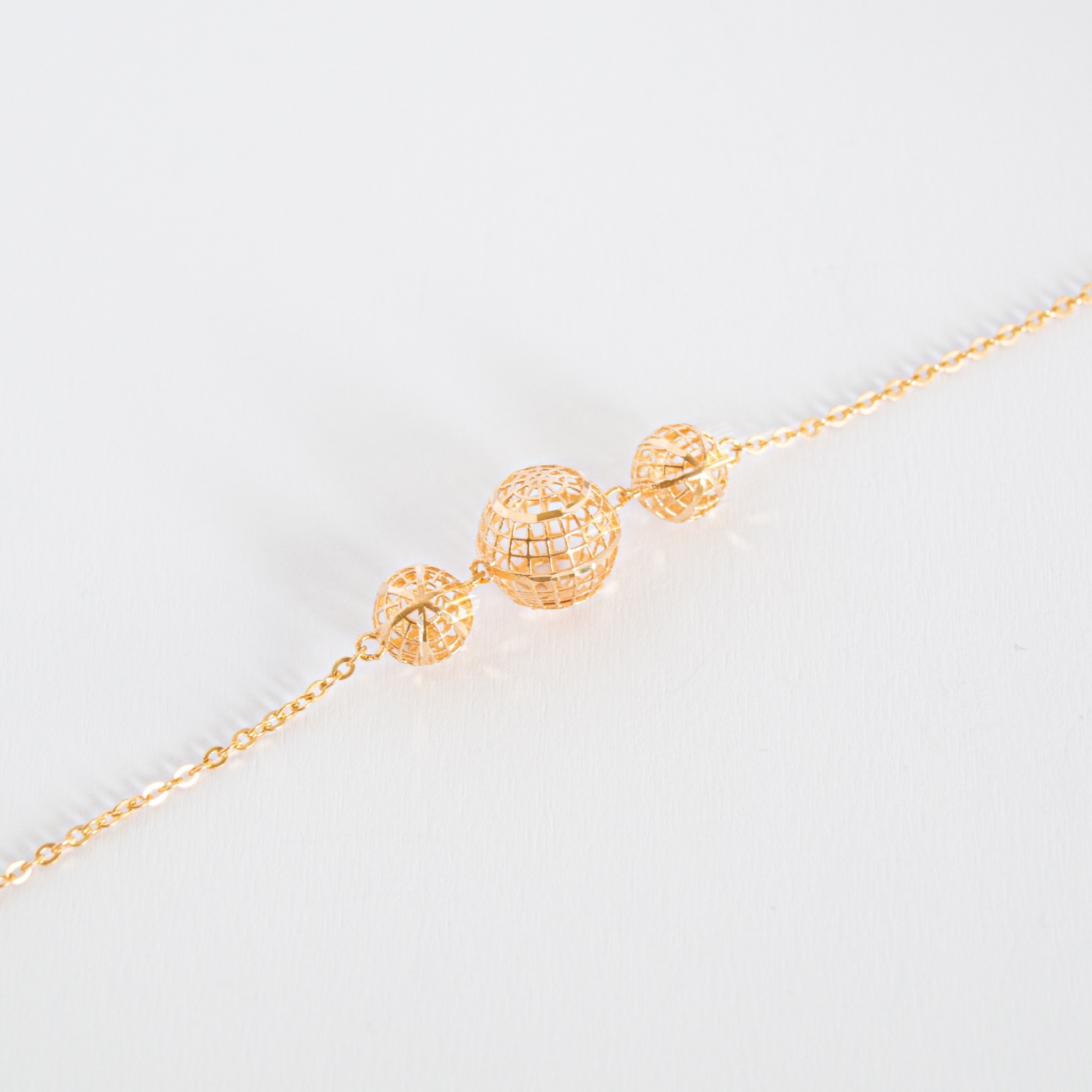  Globe gold set, 21k 