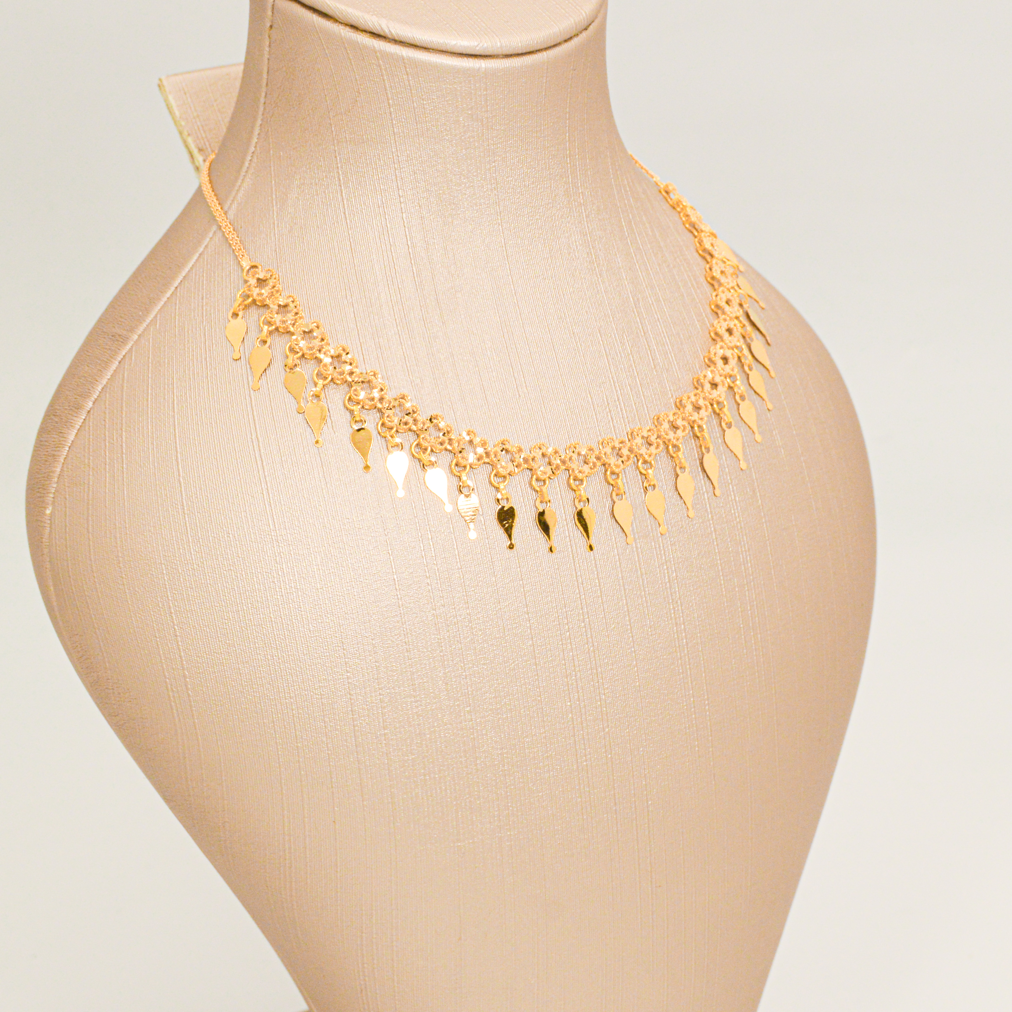  Sparkling necklace 21k, gold  