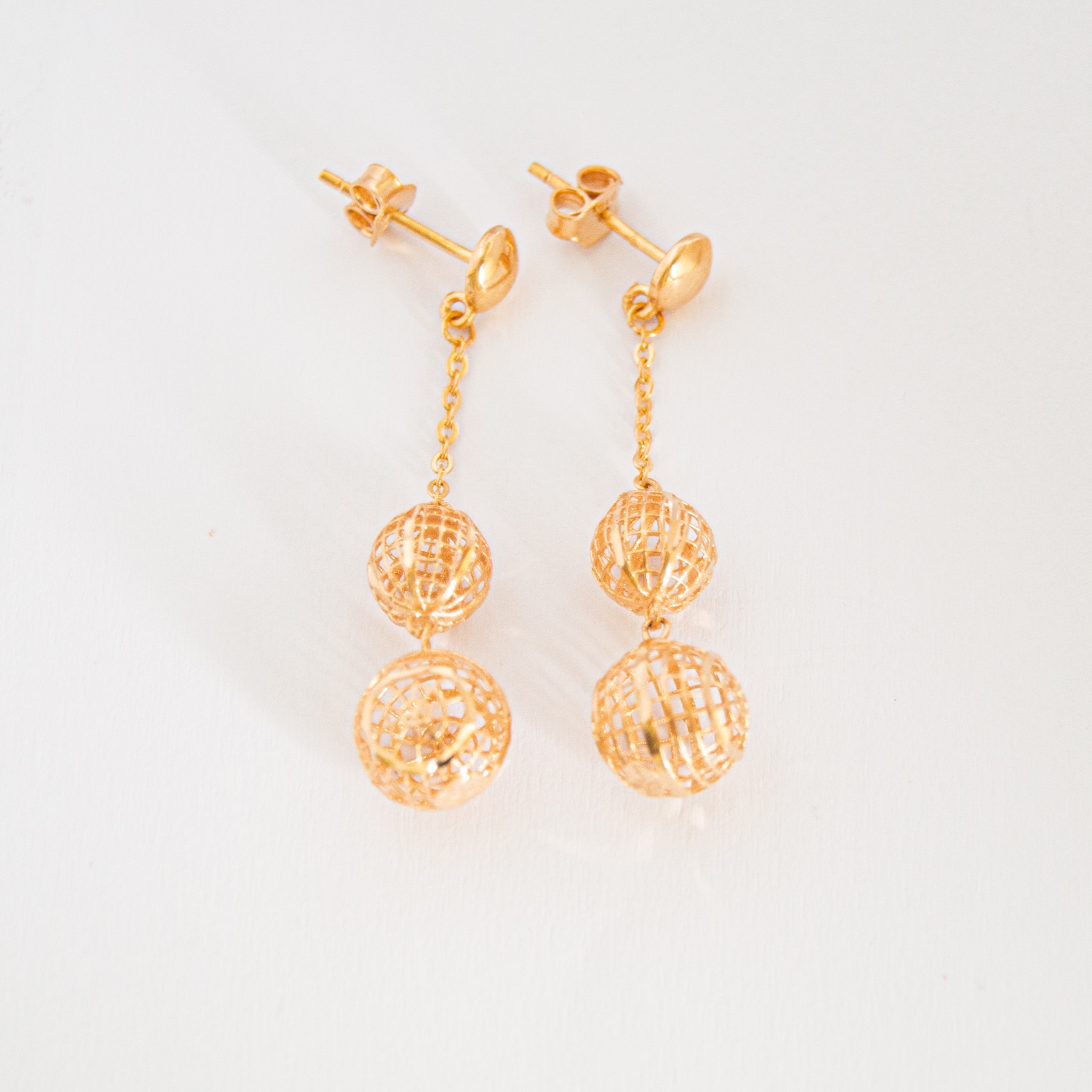  Globe gold set, 21k 