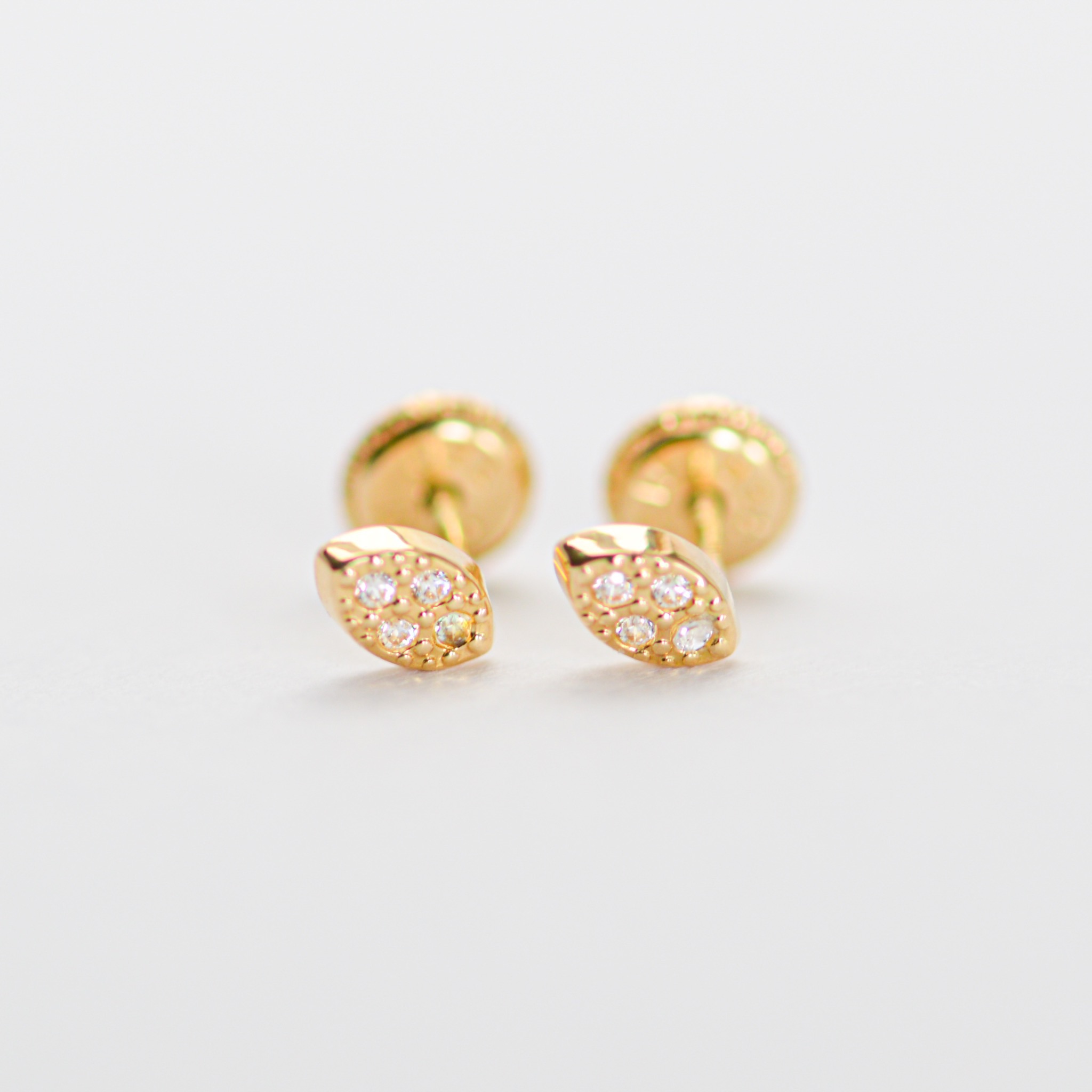  kids earrings 18k, gold  