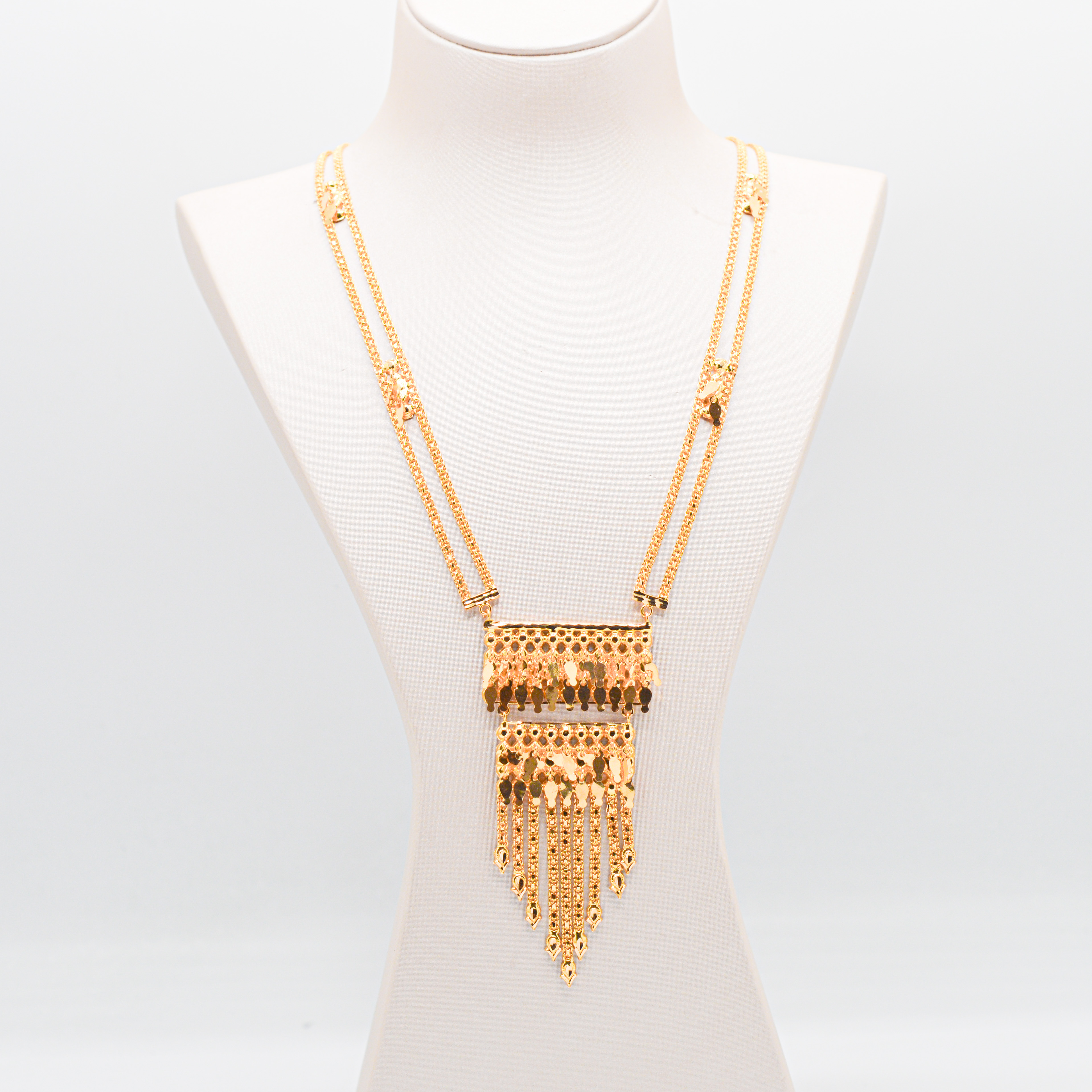  Gold long necklace 21k 