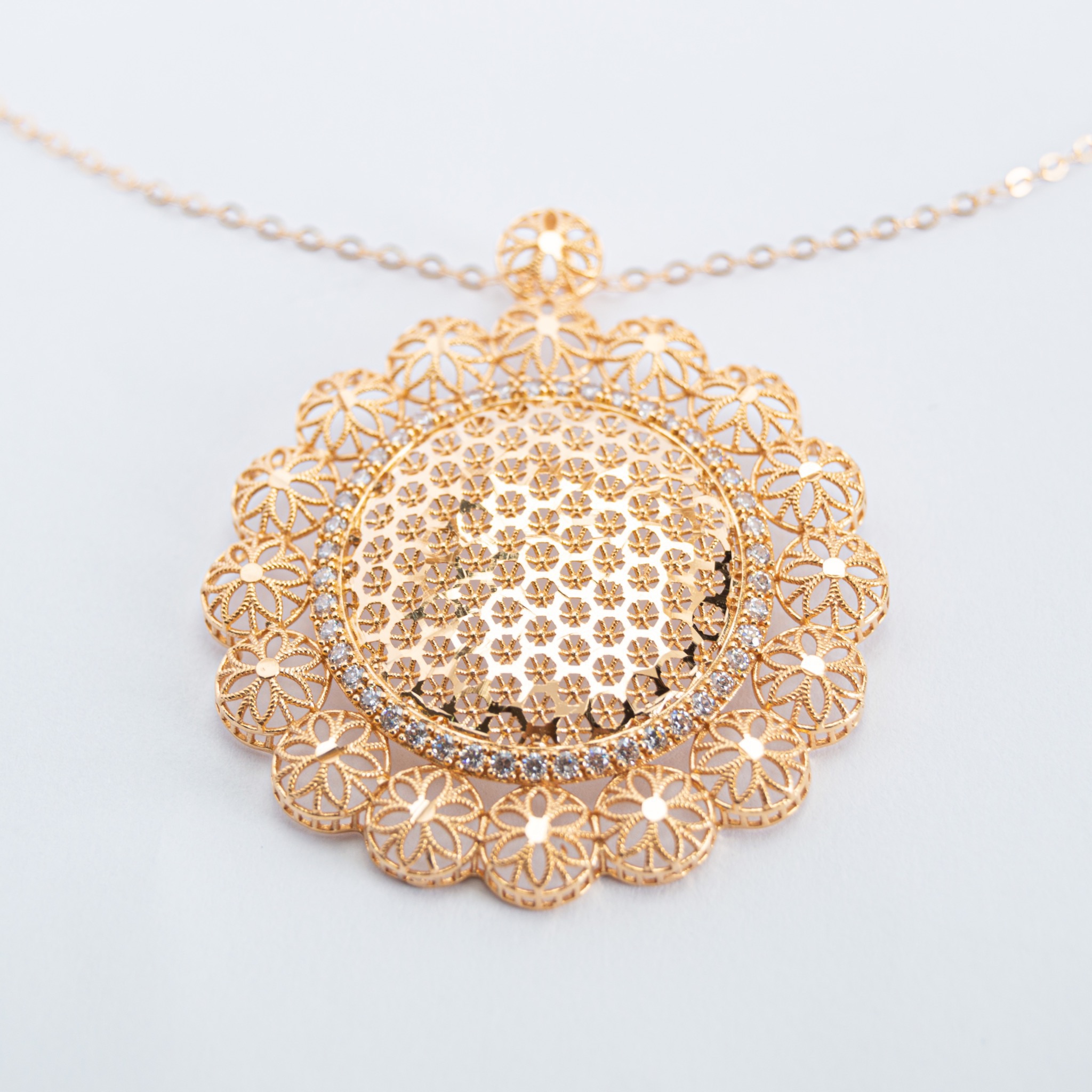  sun flower2 halfset 21k, gold 