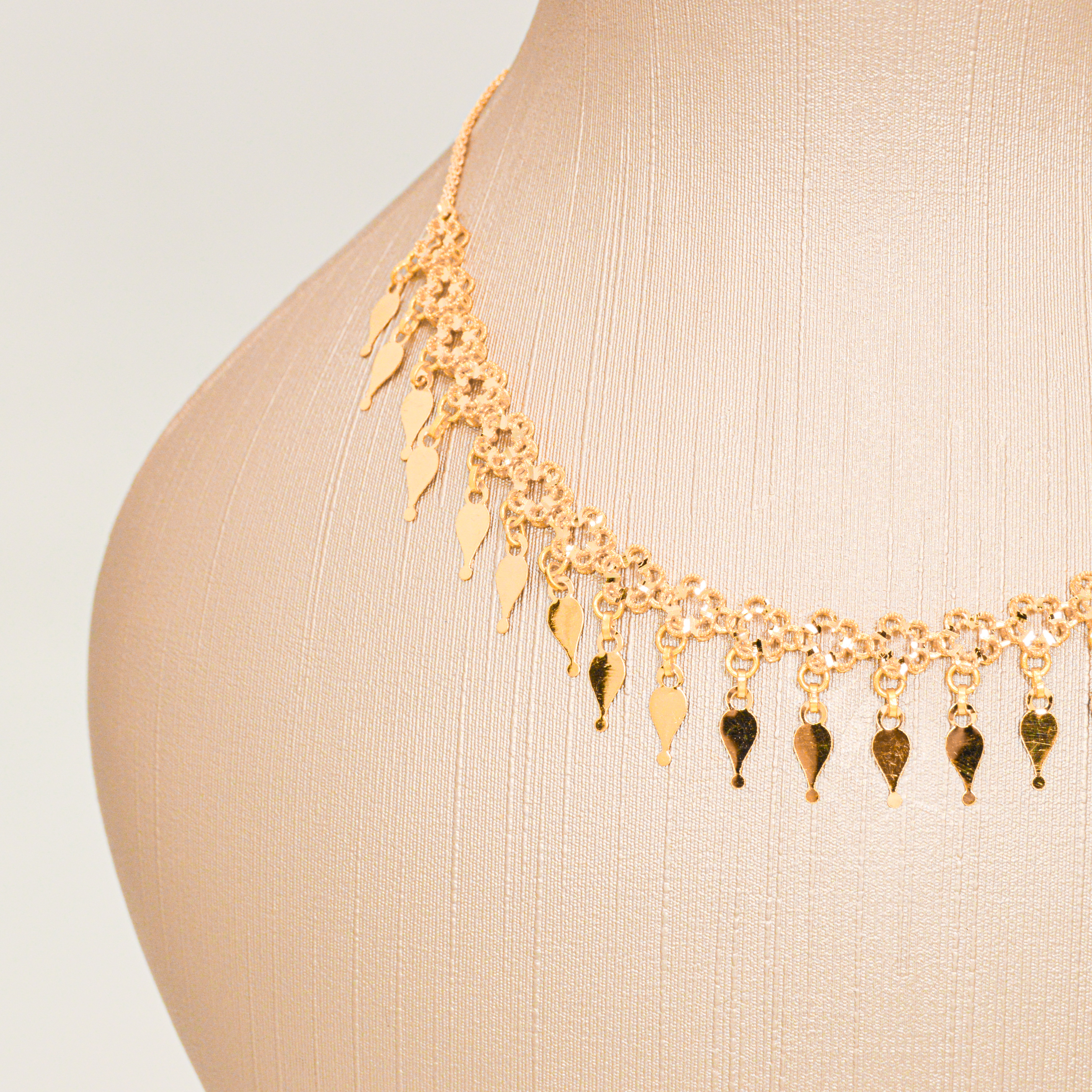  Sparkling necklace 21k, gold  