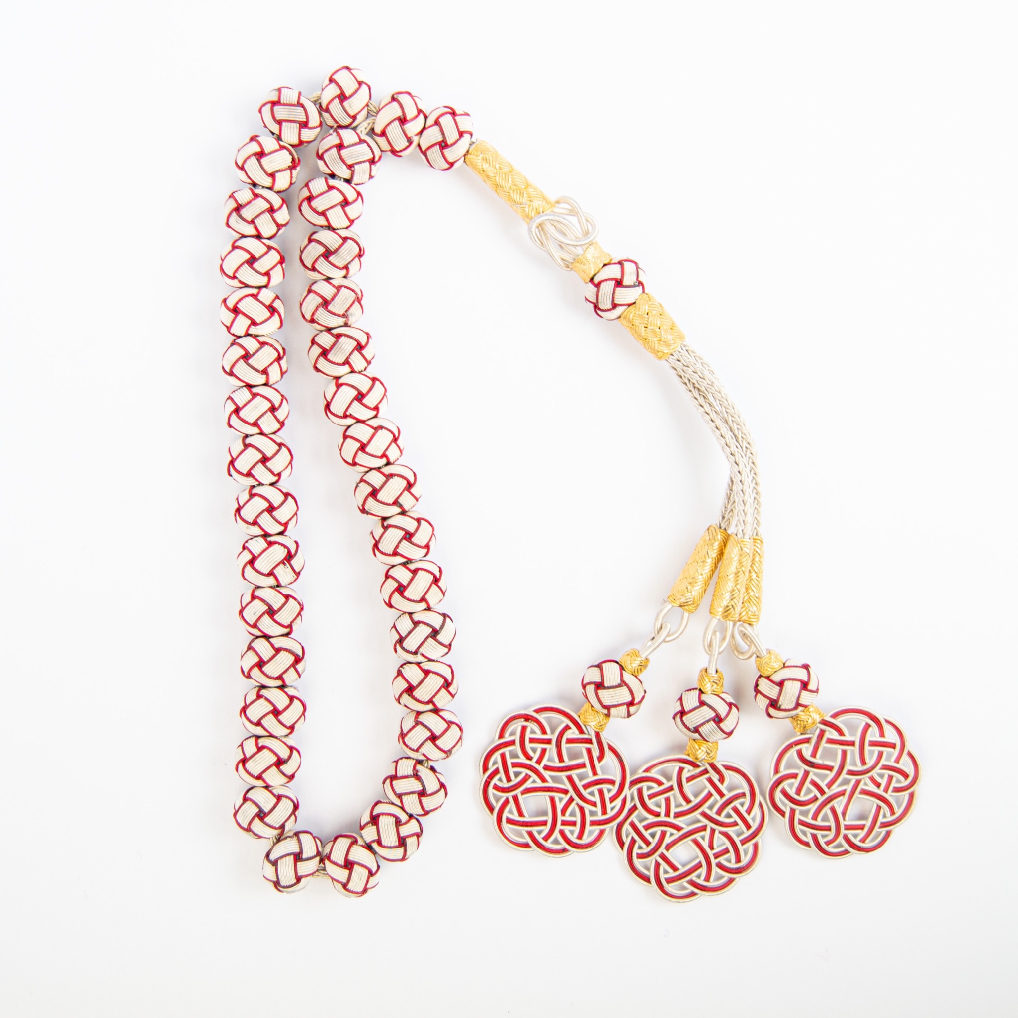  Red silver rosary ,925k 