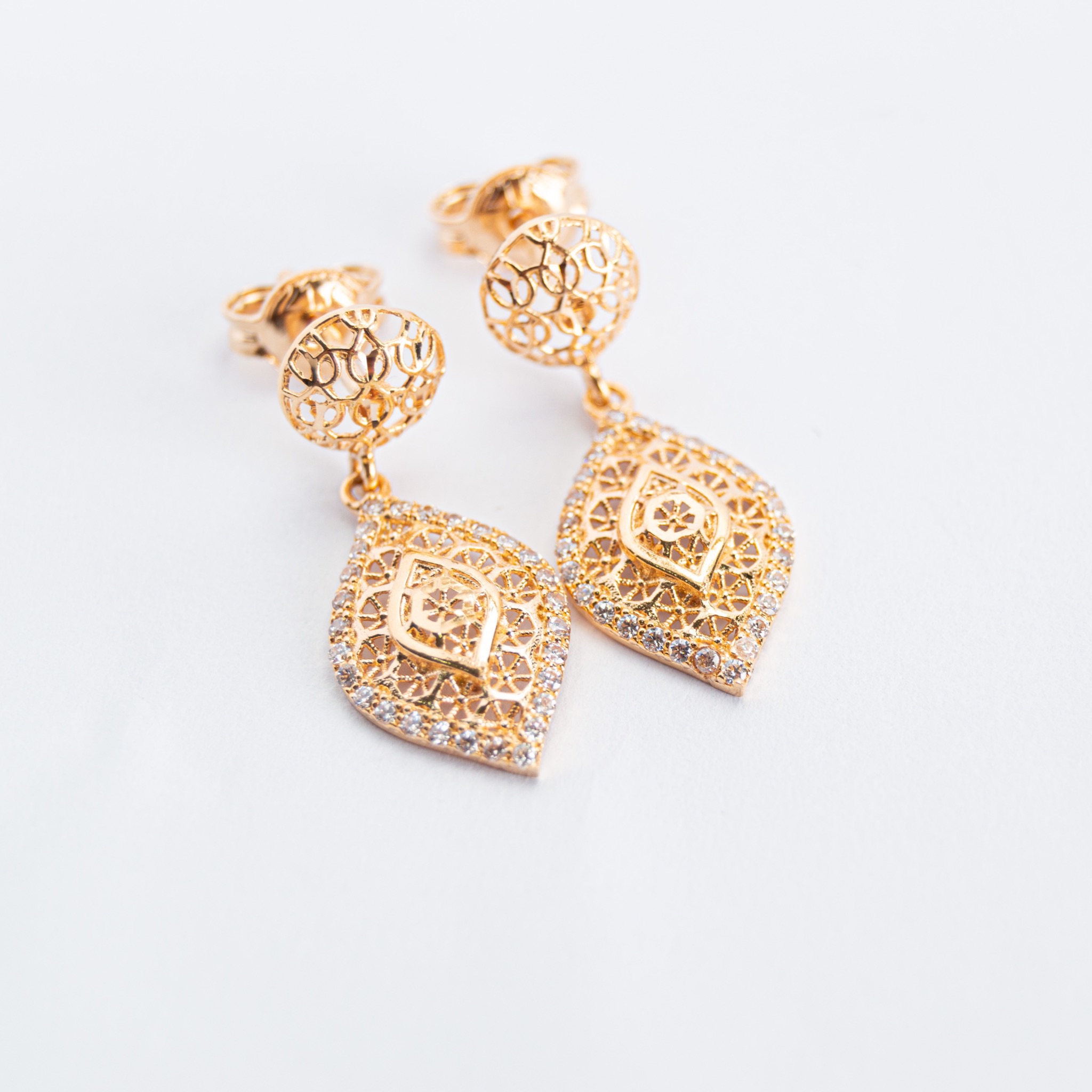  rhomboid halfset 21k, gold 