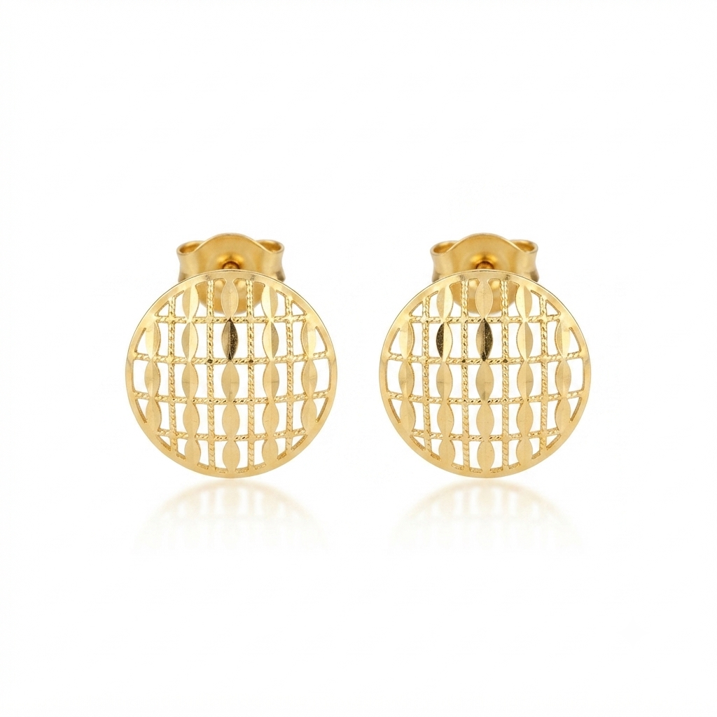  Mesh earring 21k, gold 
