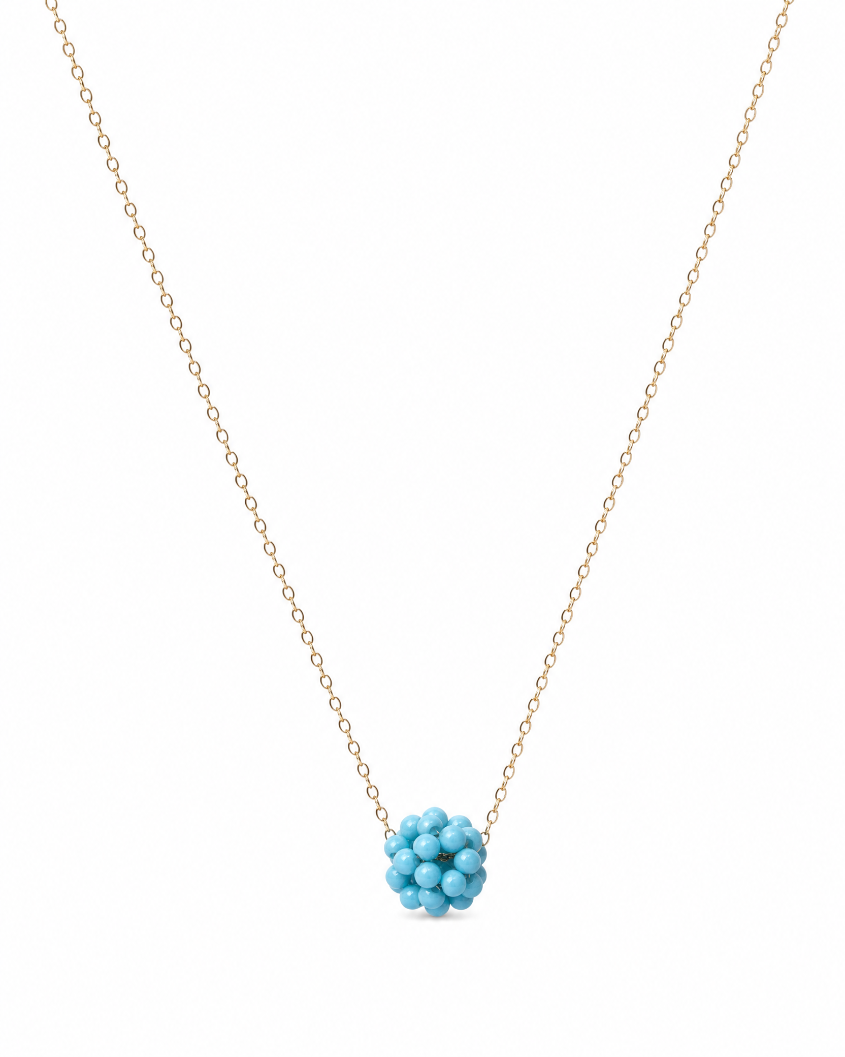  blue necklace 18k, gold  