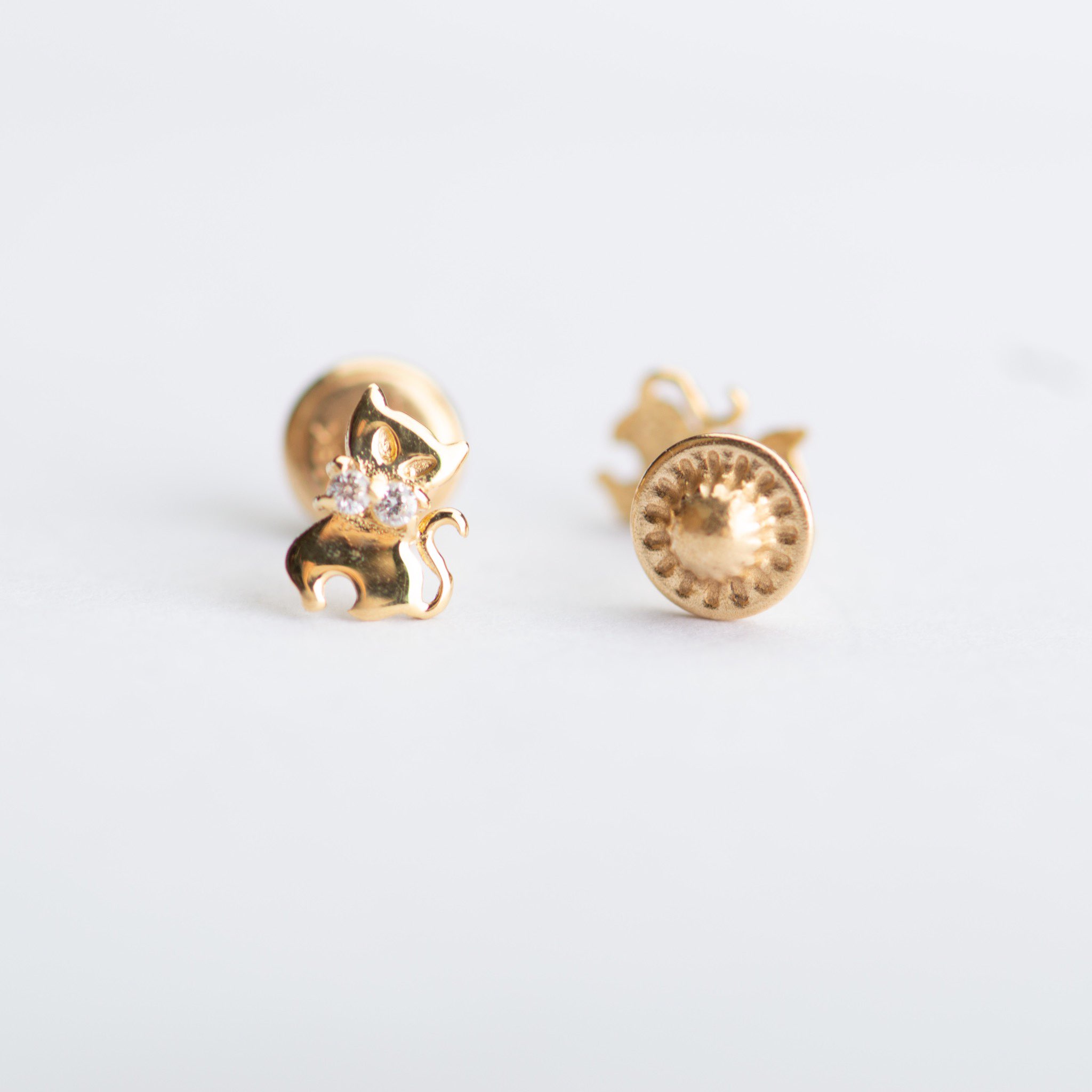  the cat earring for kids, 18k 