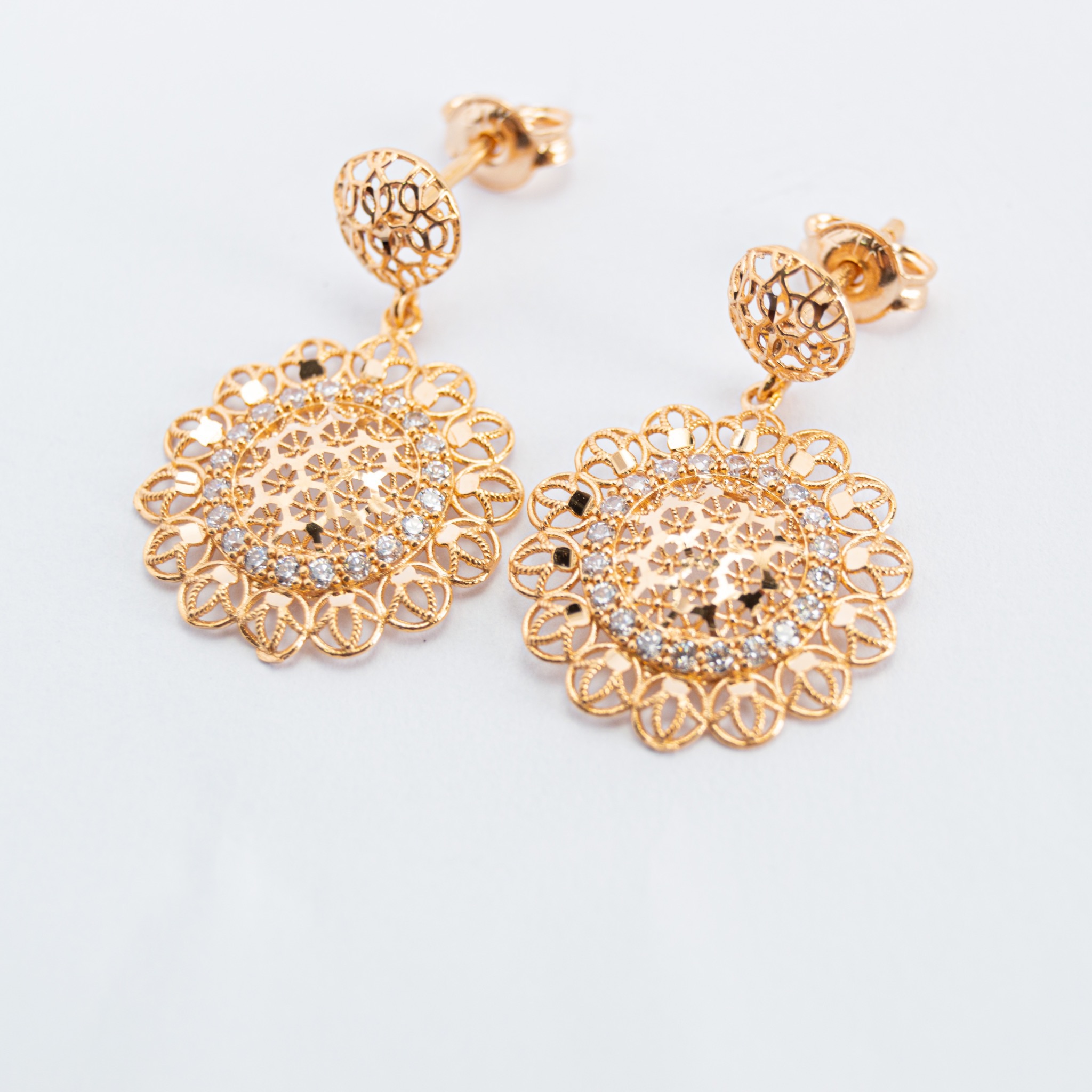  sun flower2 halfset 21k, gold 