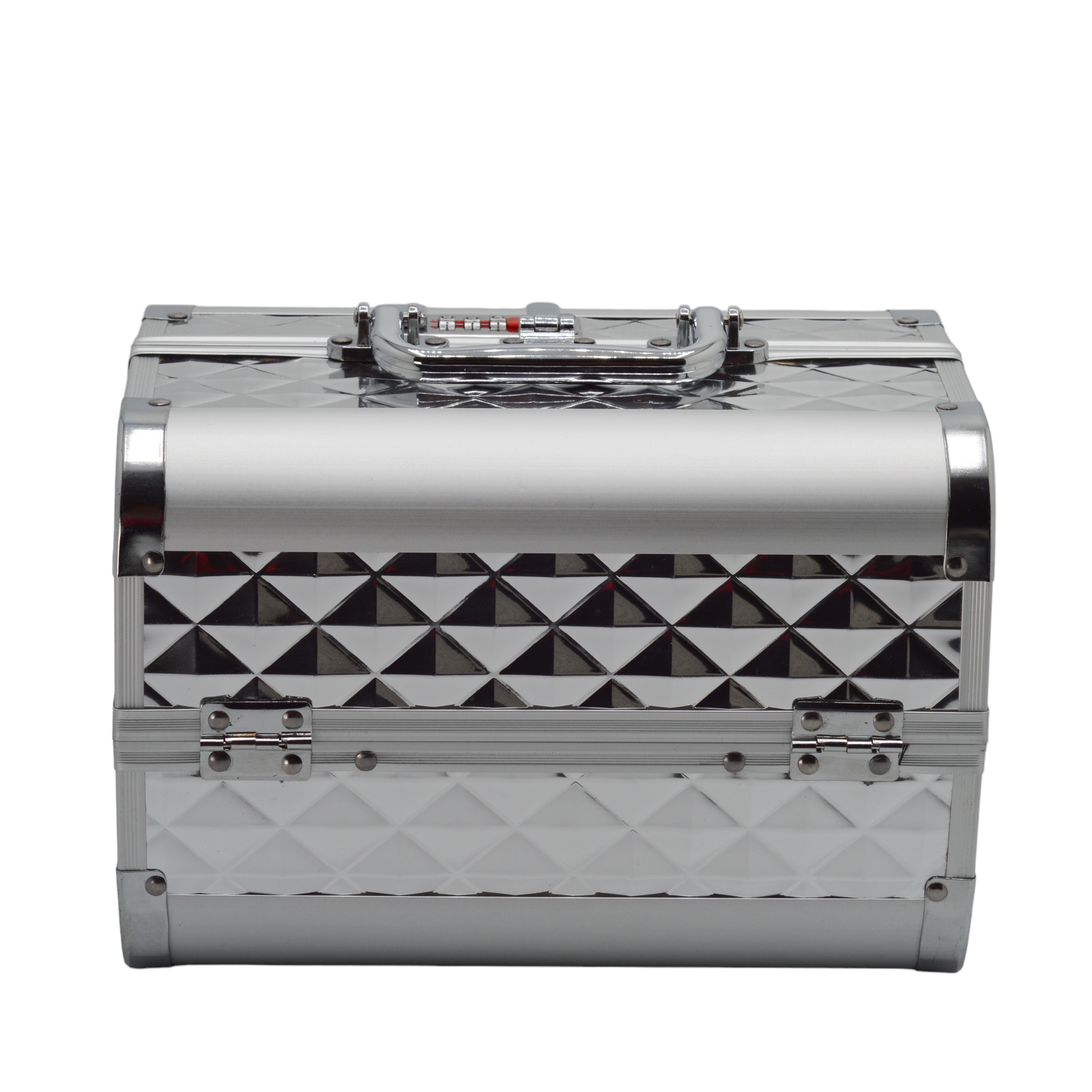  Jewellery box in gray metalic color  