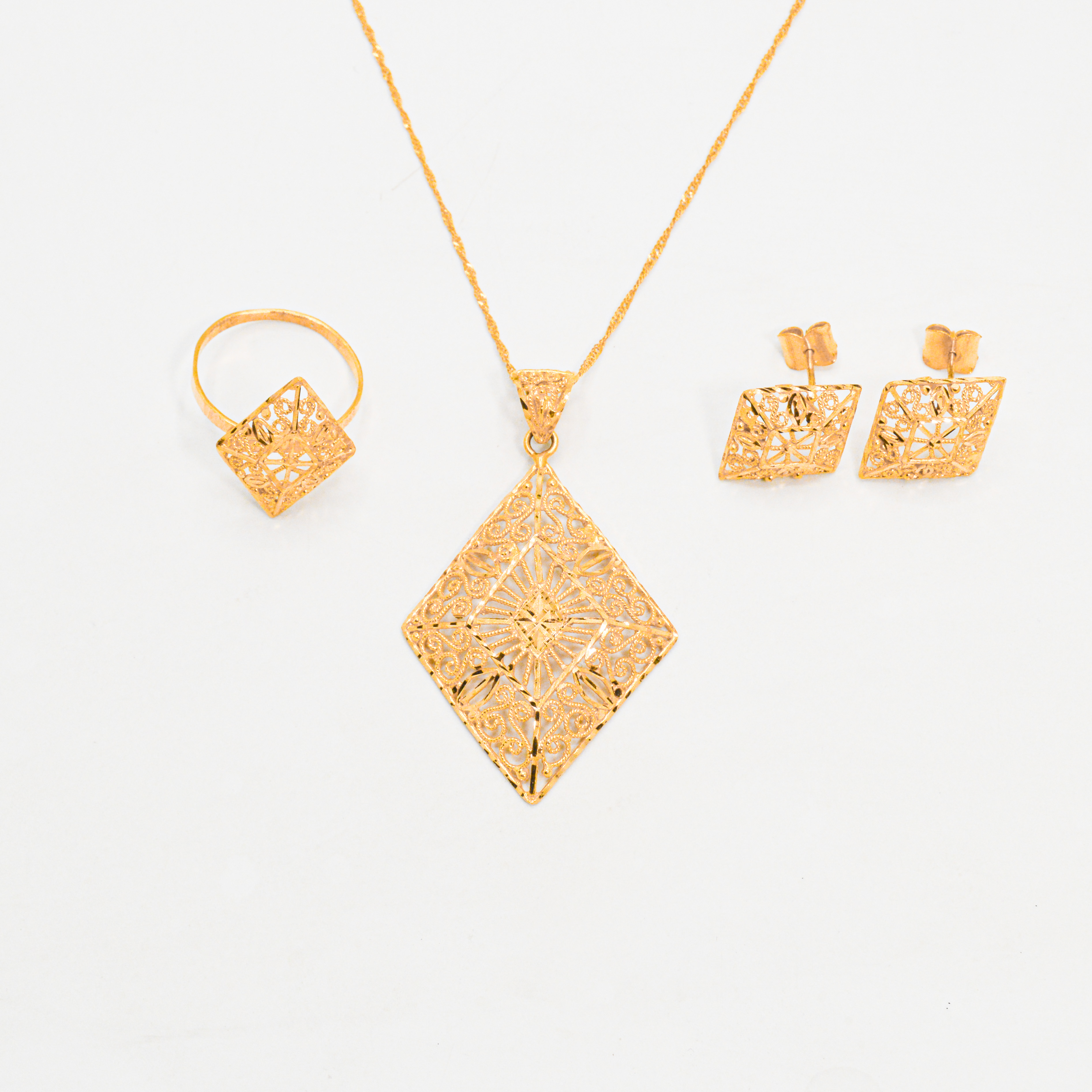  Dimond half set 21k,gold  