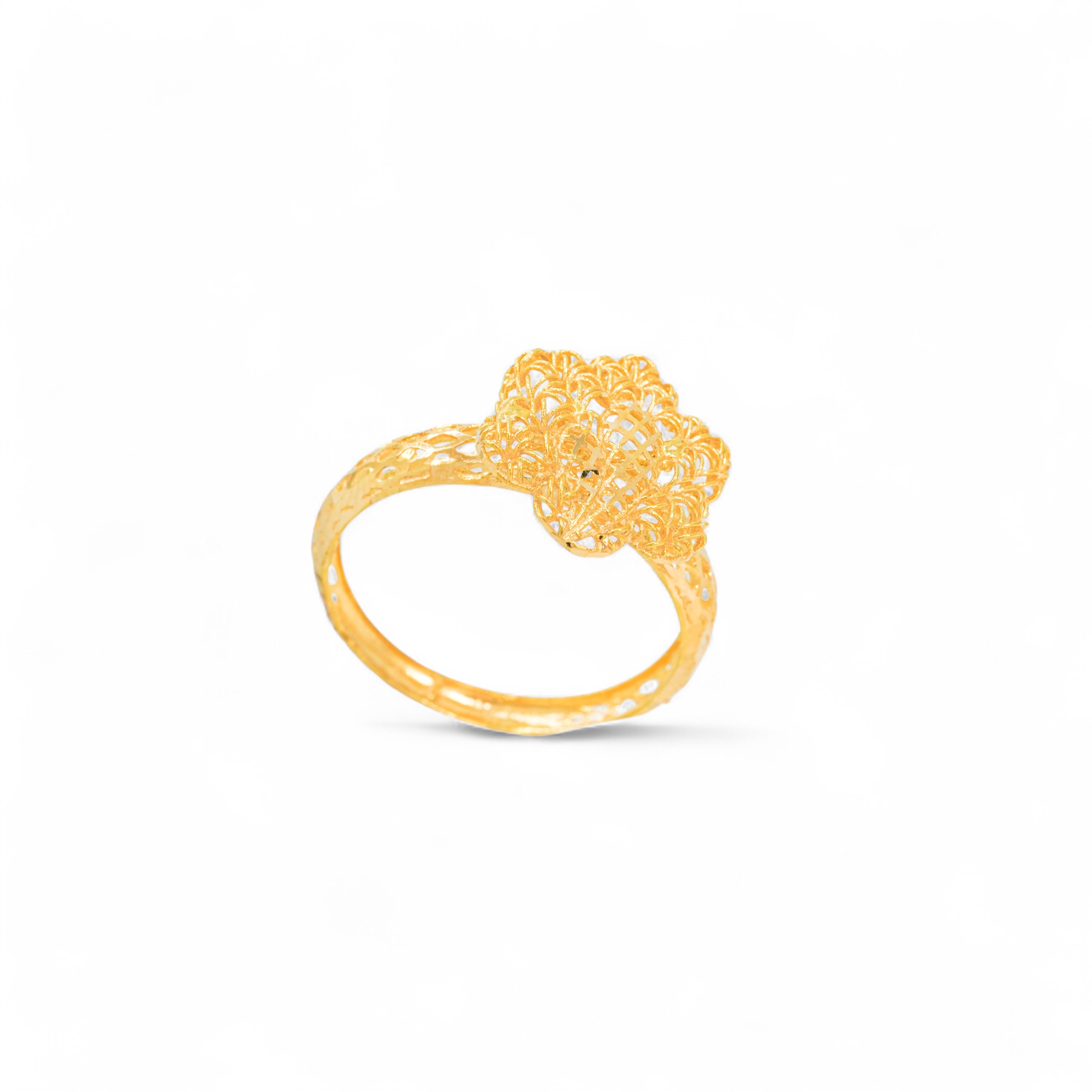  Pure flower ring 21k,gold  