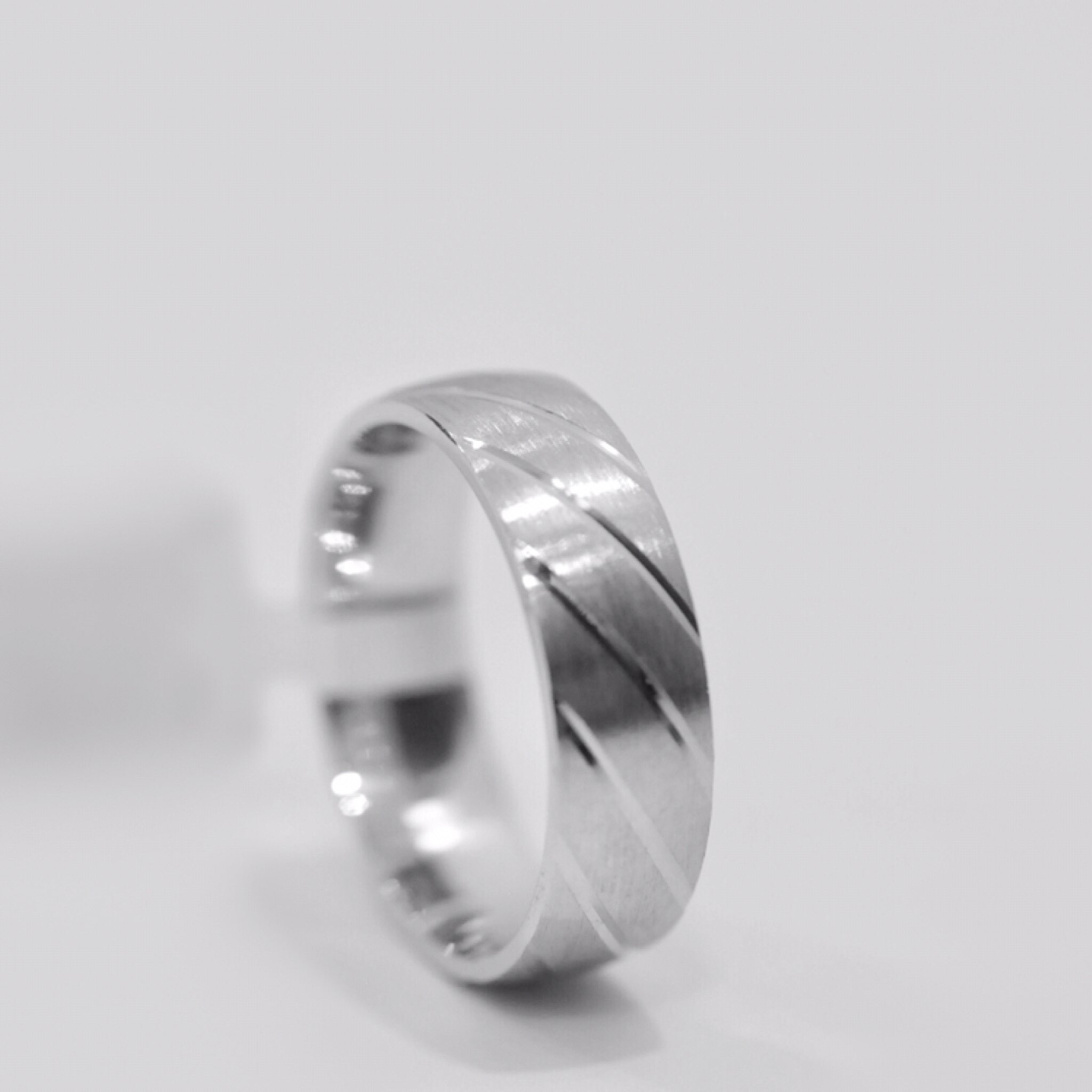  thick lines engagement ring 925k, silver 