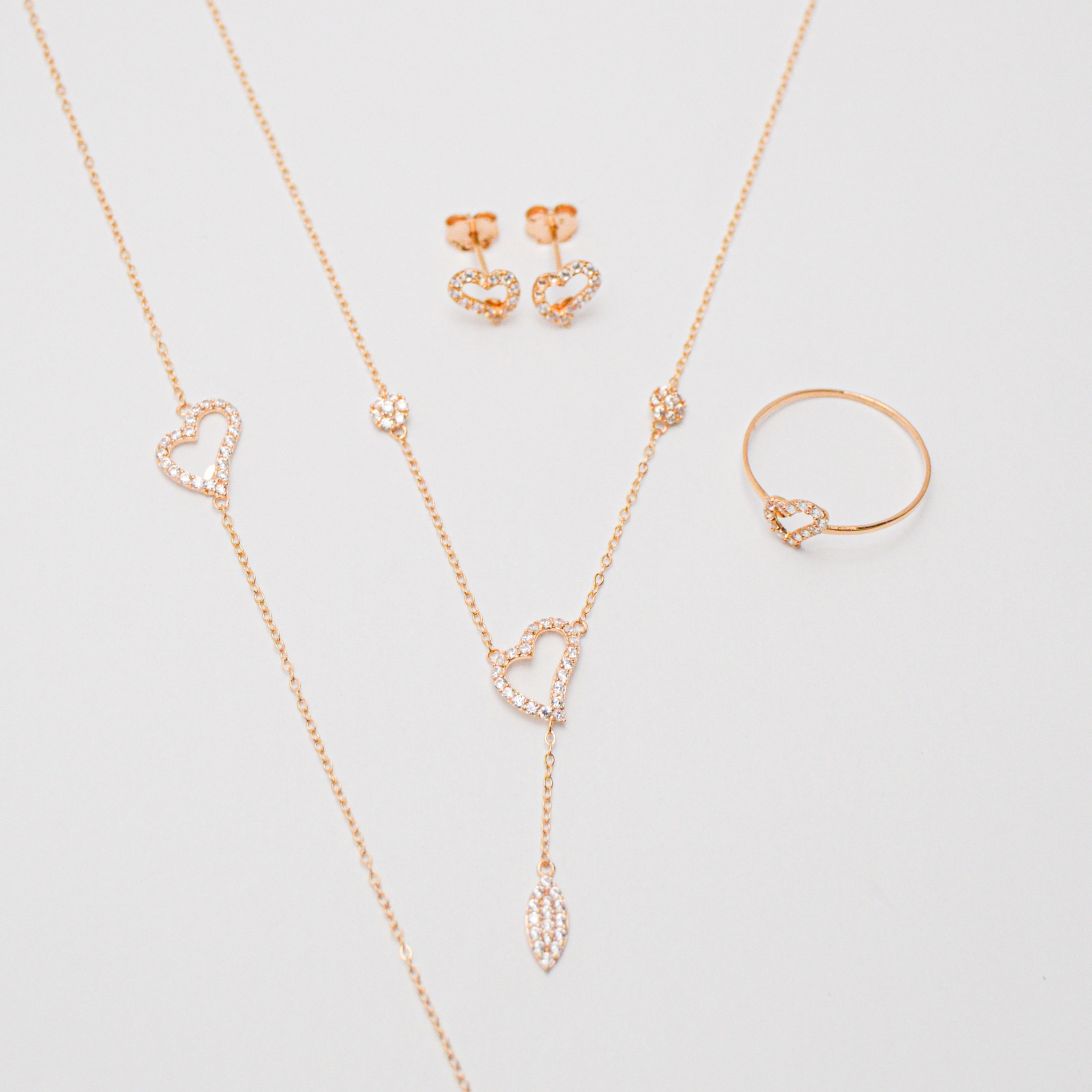  Heart gold set ,21k 