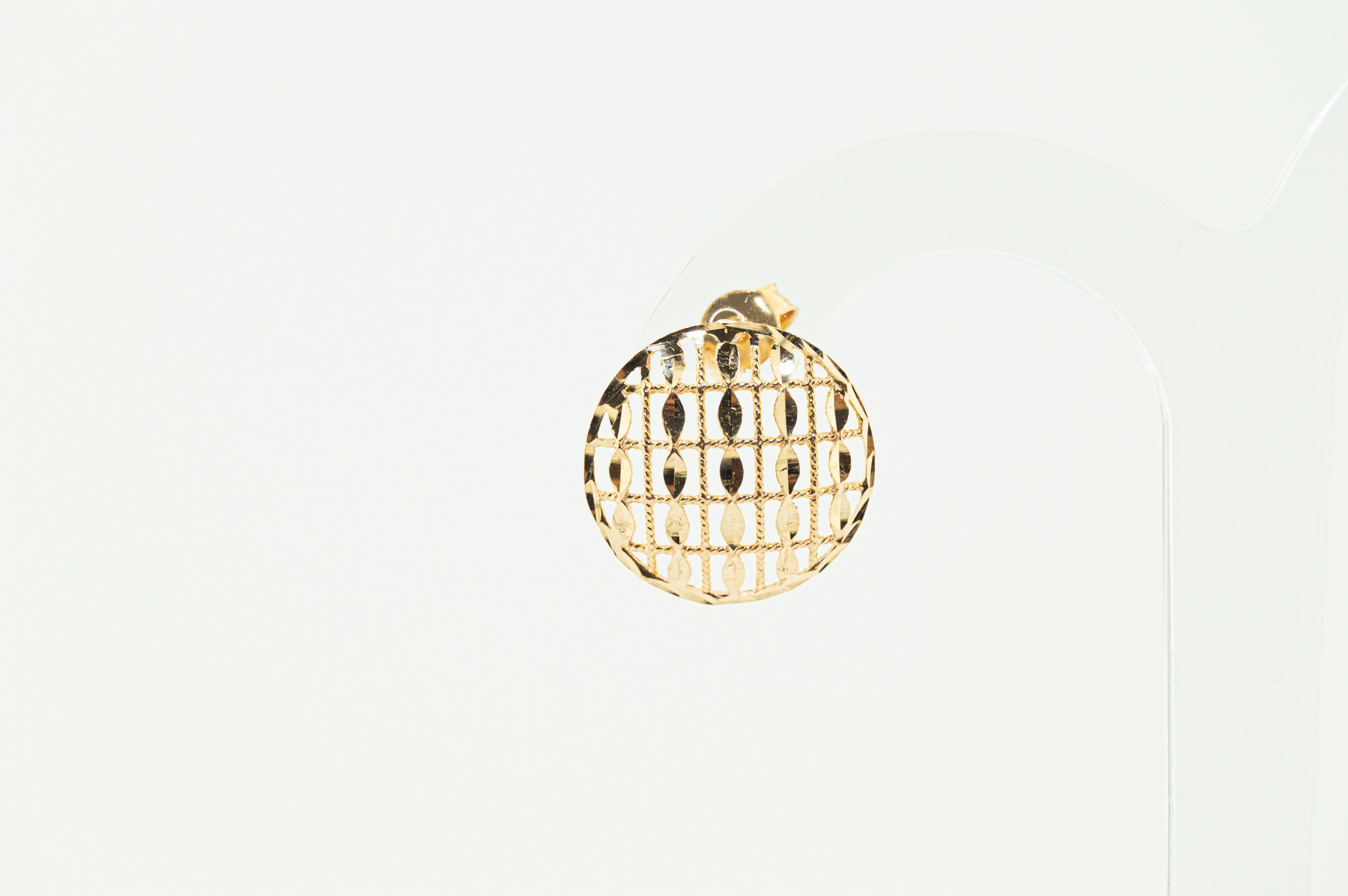  Mesh earring 21k, gold 