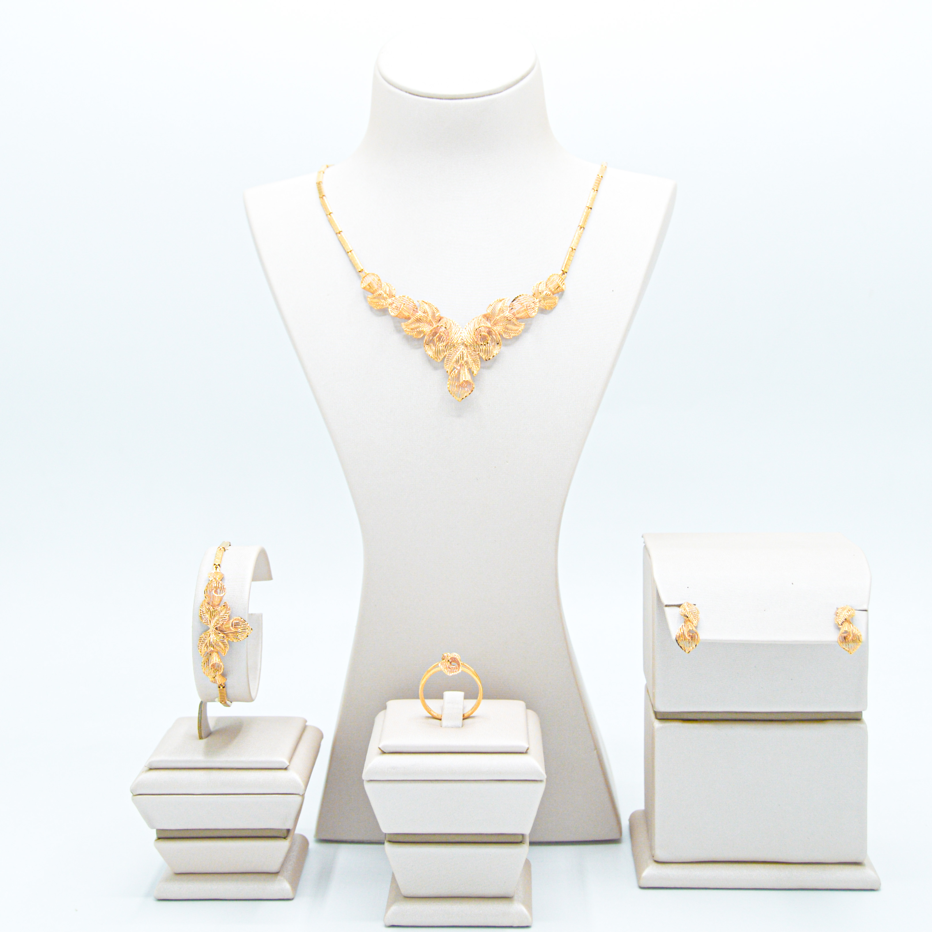  Ruffles gold set 21k  