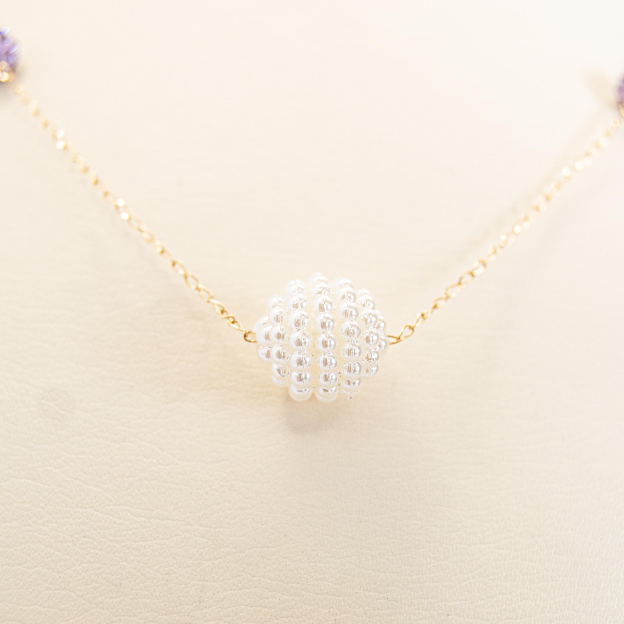  pearls necklace 18k, gold 