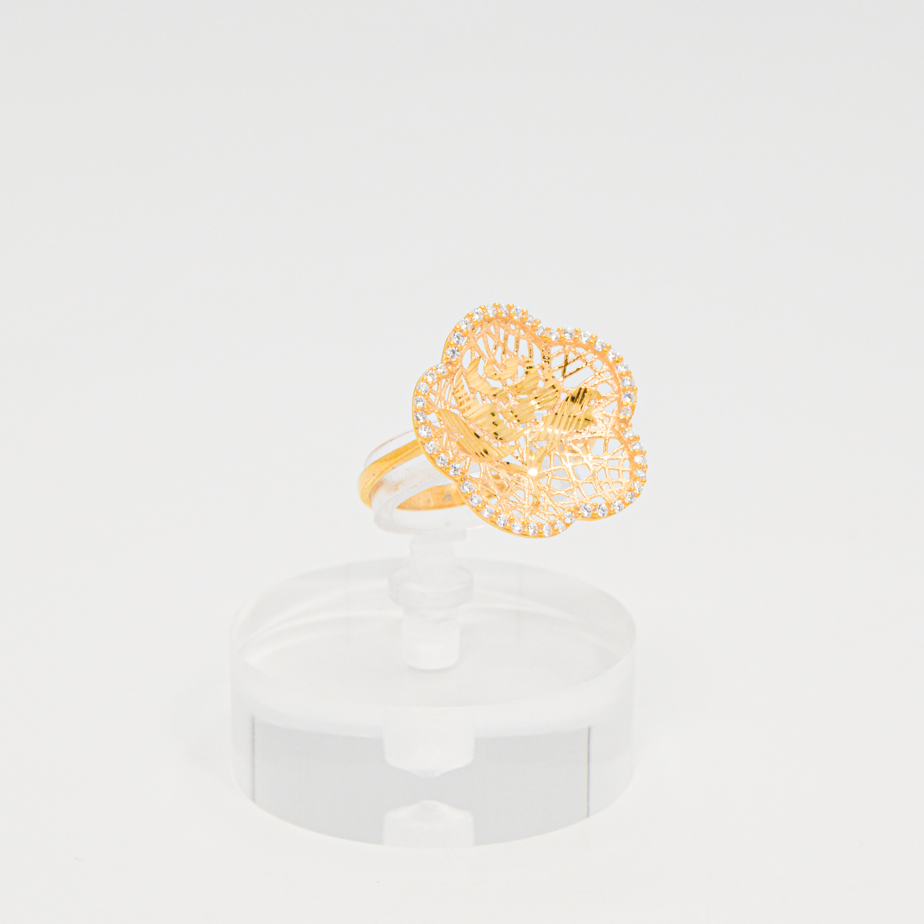  Flower half set 21k, gold 