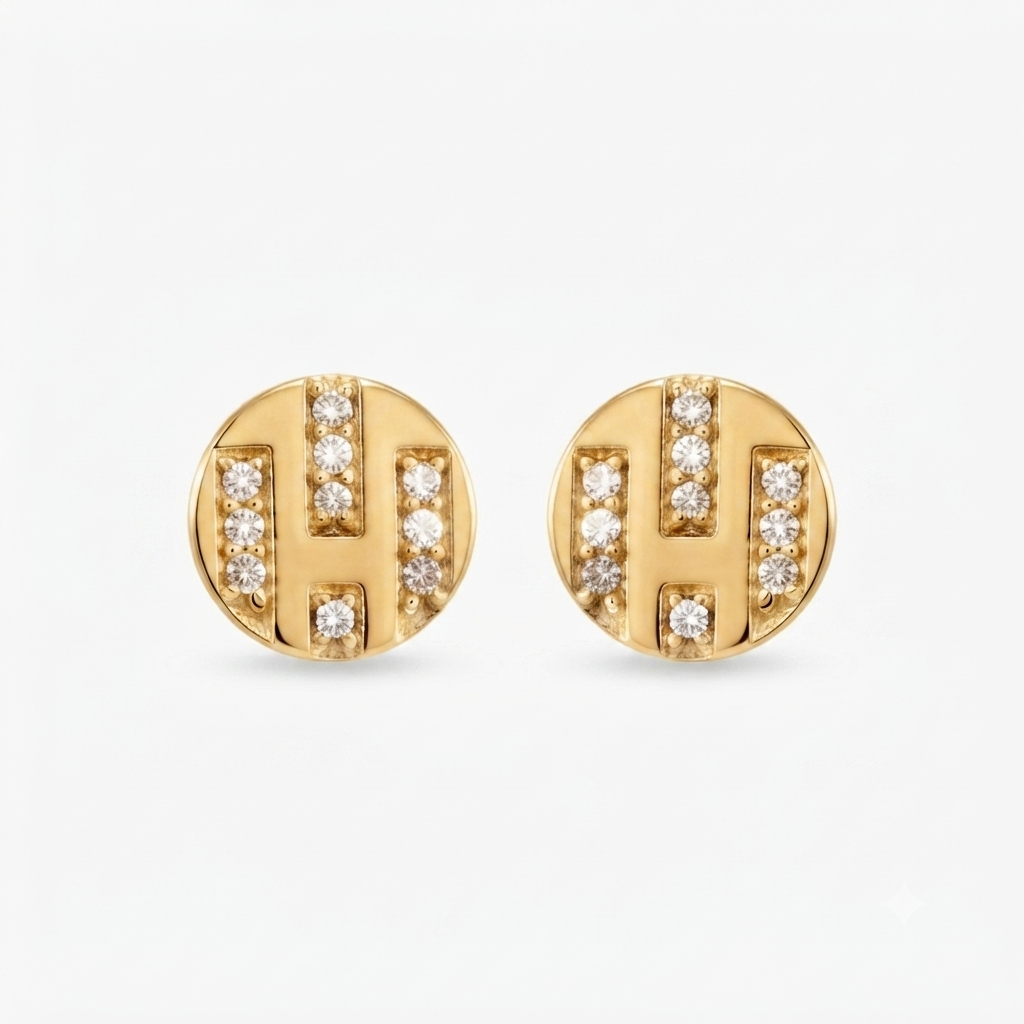  gold earring 18k, gold 