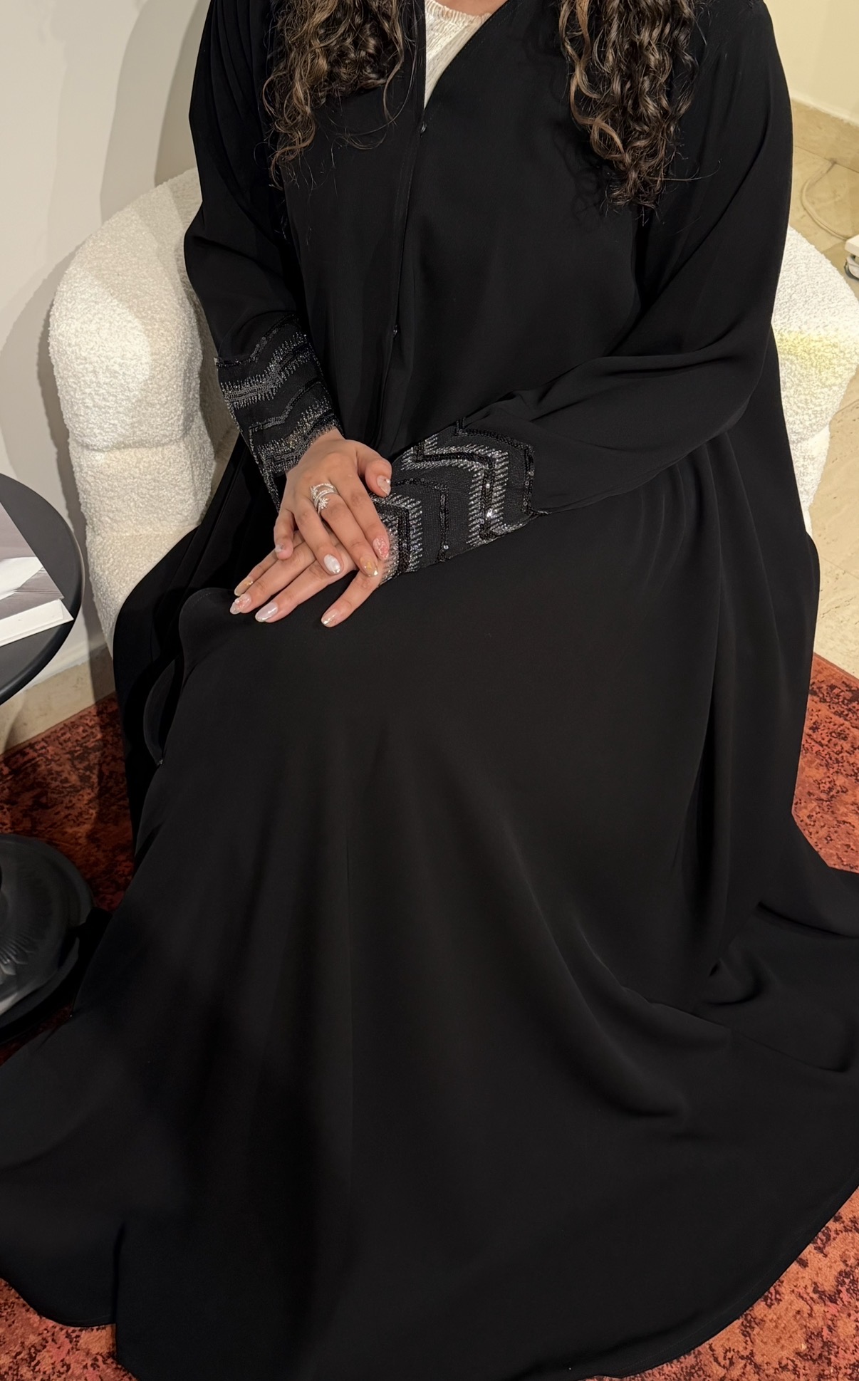  عباية دبل كلوش كريب سعودي