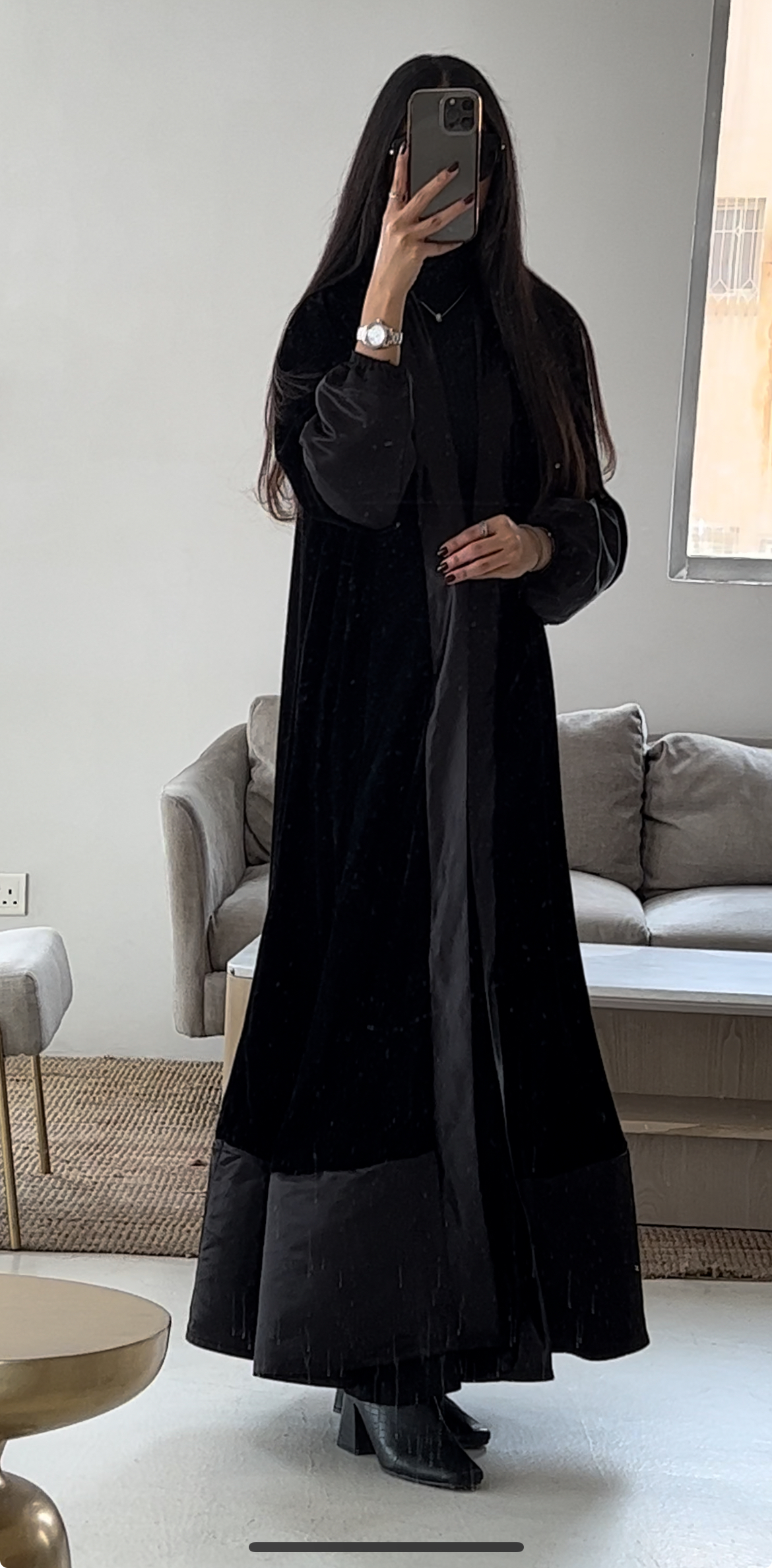  عباية شتوية مخمل