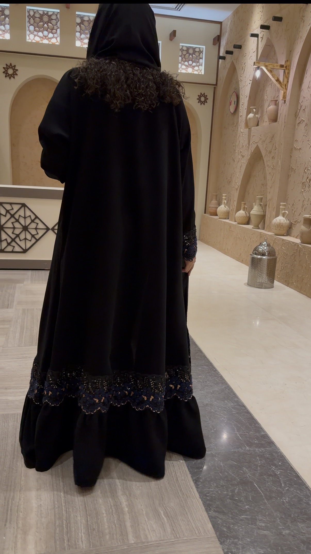  عباية كريب اسود