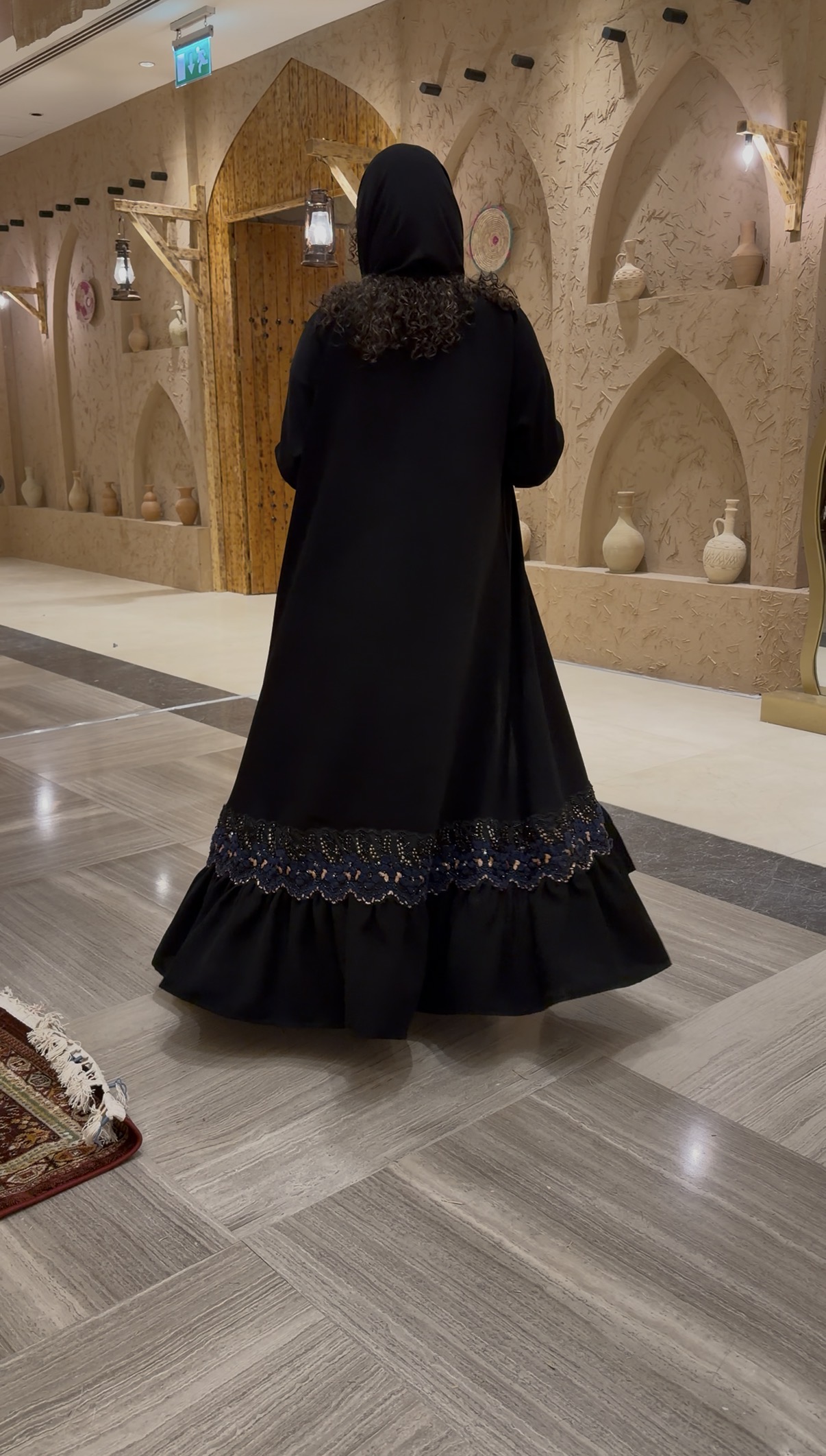 عباية كريب اسود
