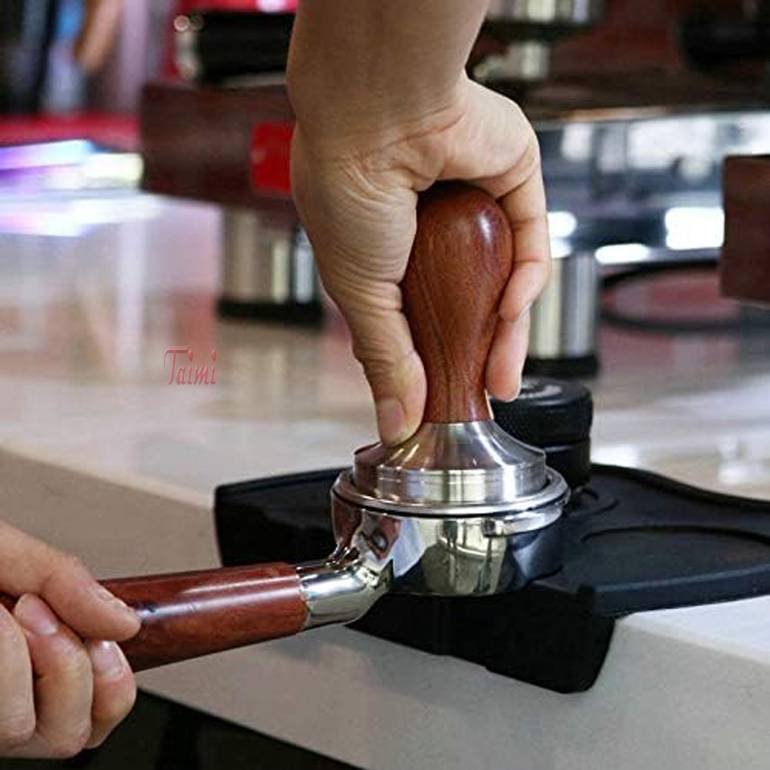 مكبس اسبريسو بمقبض خشبي 58 ملي - ادوات القهوة - افاق هومز