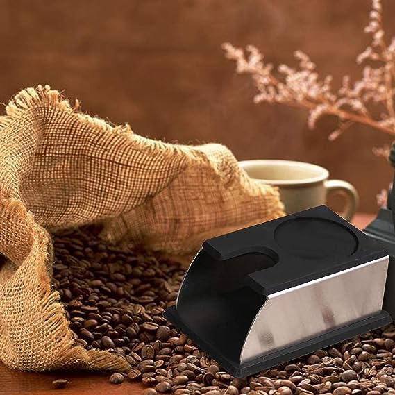 حامل مكبس قهوة سيليكون باللون اسود - مستلزمات المنزل-افاق هومز