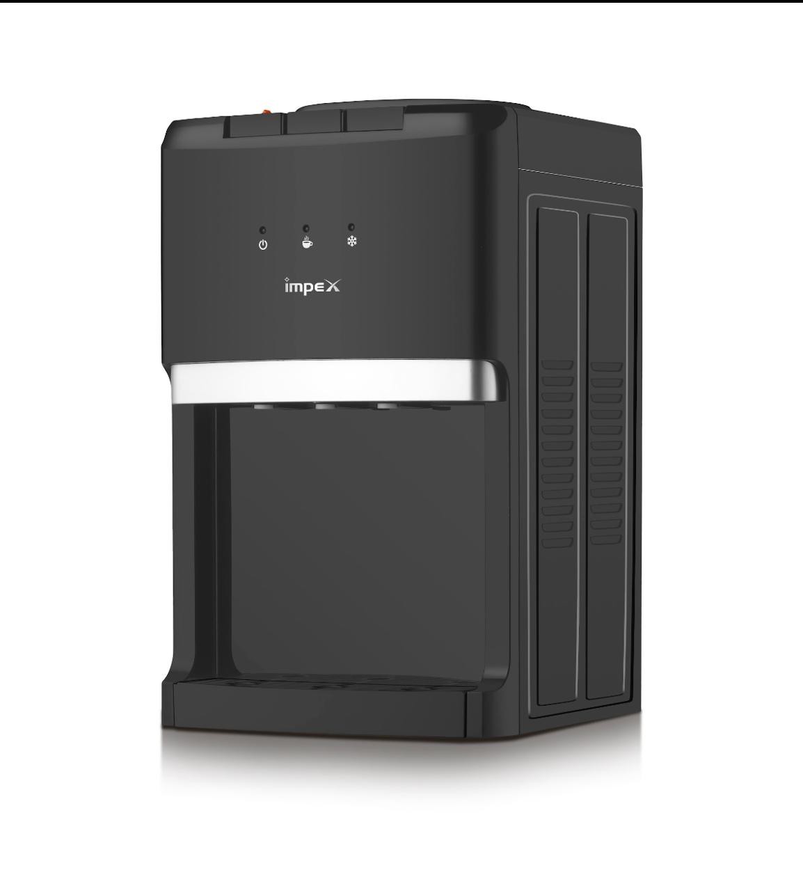  برادة موزع مياه امبيكس طاولة 3 صنابير حار وبارد - أسود - موديل WD3903C 