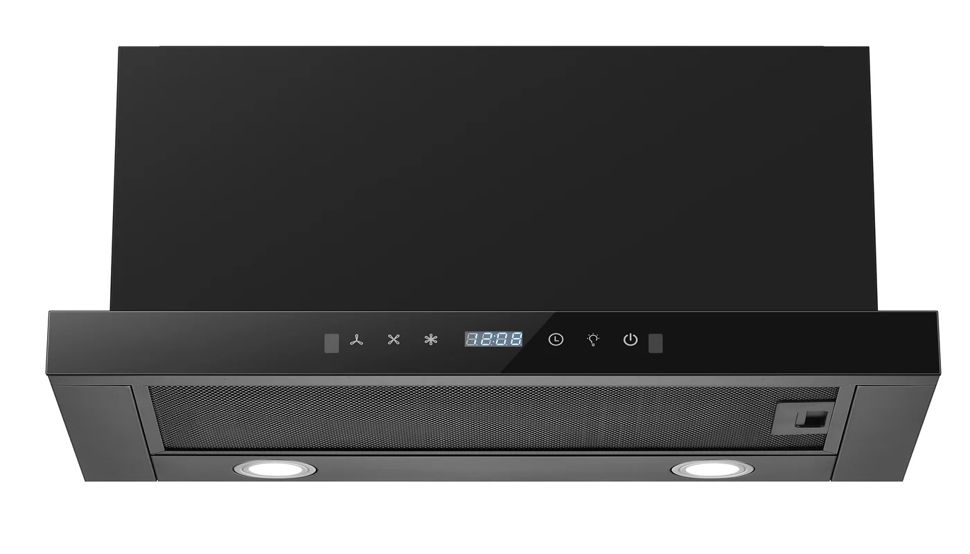  ELBA AUTO 90cm Built-in Kitchen Hood – 1000 m³/h – Black – Model ELBA AUTO 90BI-BLACK 
