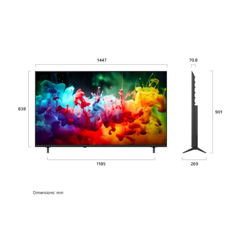  ال جي شاشة 65 بوصة ميني ليد - دقة 4K Ultra HD نوع QNED - موديل - 65QNED7B6T.AMVE 