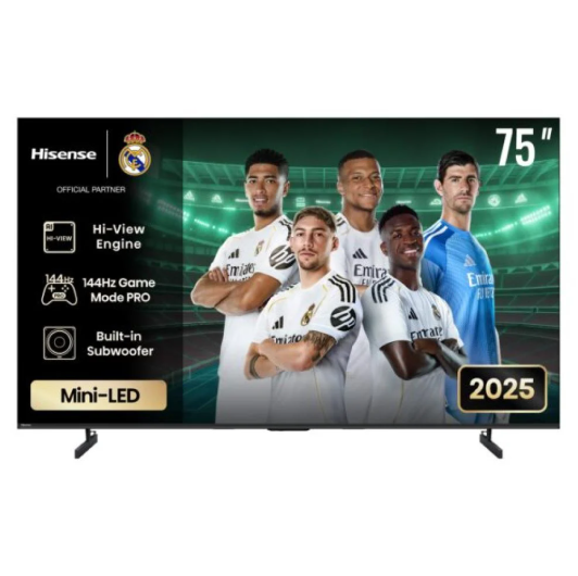  شاشة هايسنس نظام فيدا 75 بوصة 4K فوركي - معدل التحديث 165HZ هرتز - MINI LED 4K Pro - موديل  75U7Q PRO 